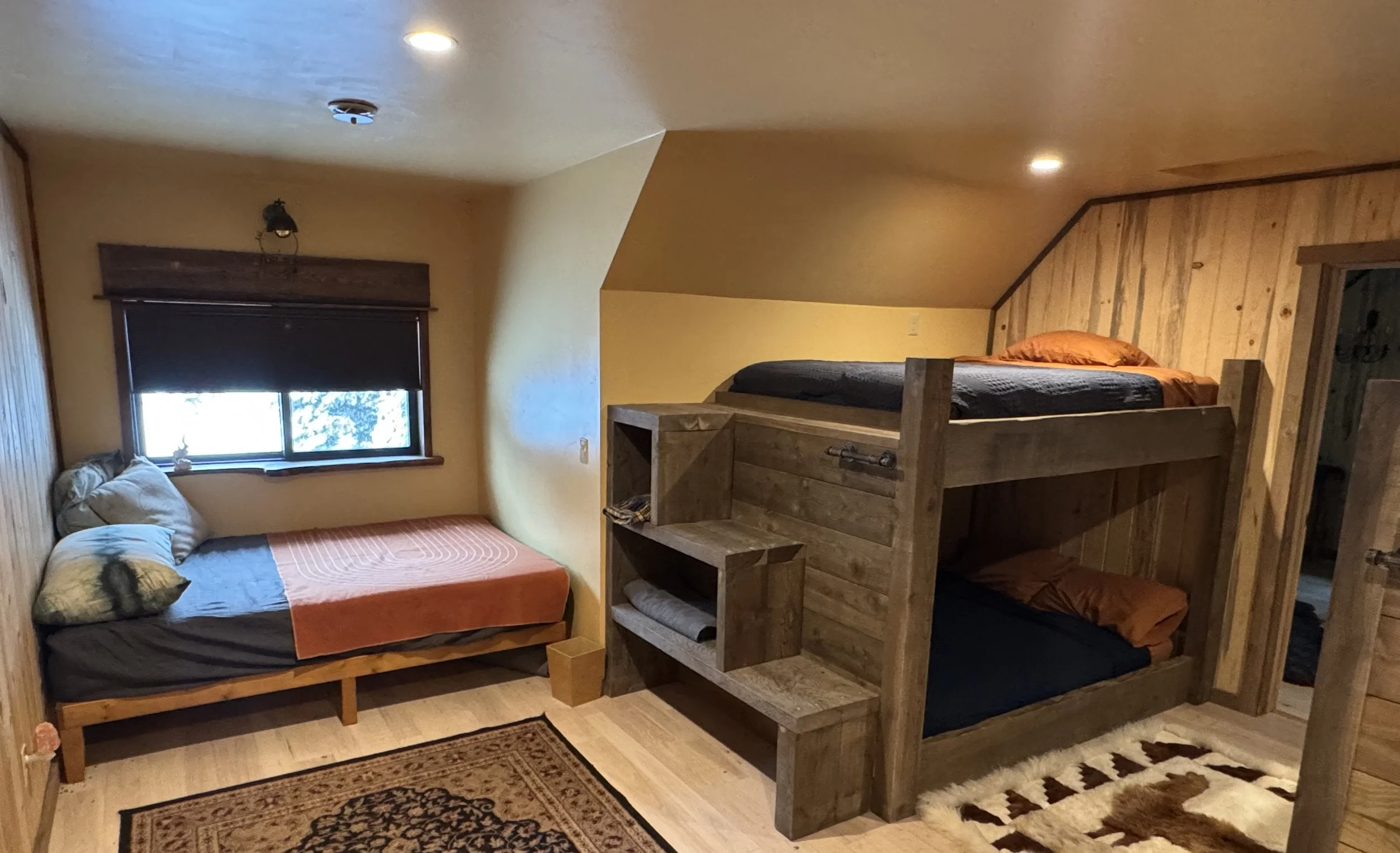 There is also a queen-size bed in the bunk room.