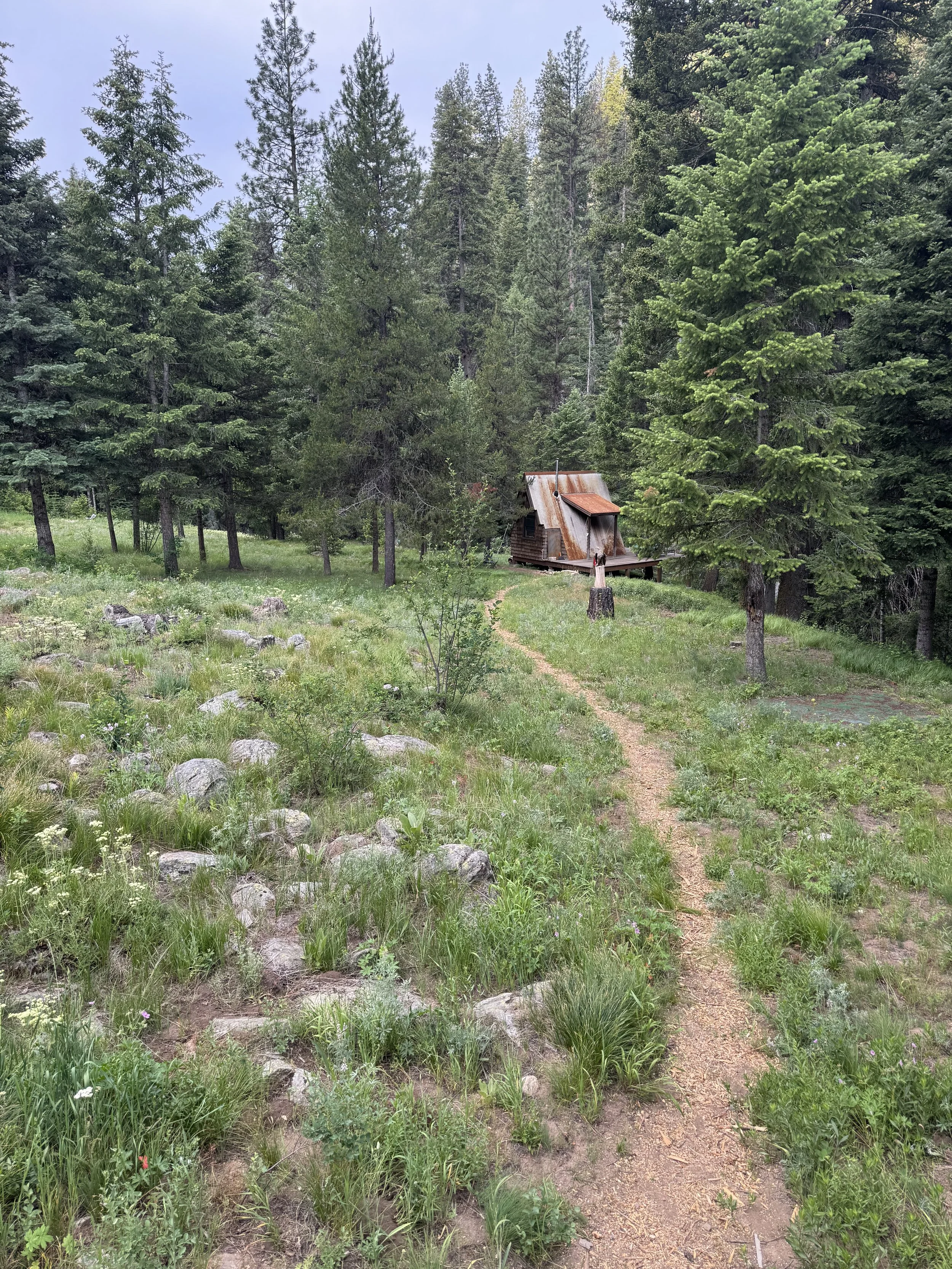 Walking path to A-frame.