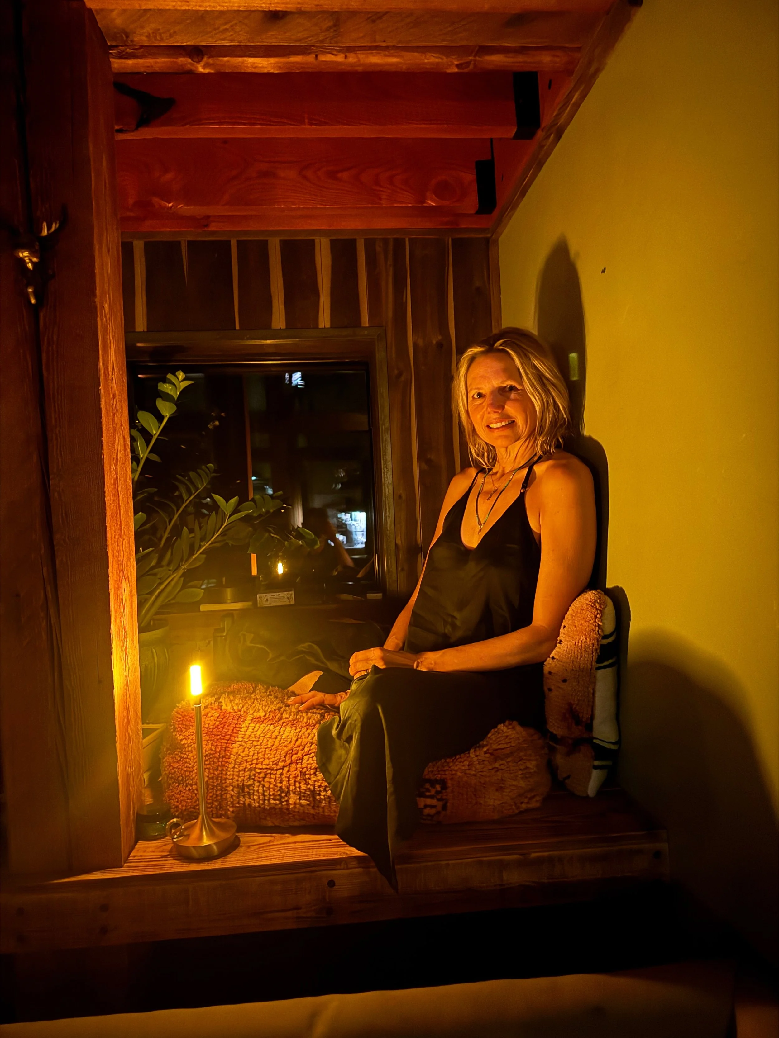 Lodge has many comfortahle nooks besides being a large meeting and gathering space.