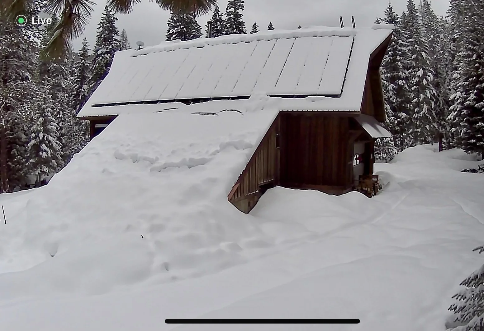 Massive snow storm at GCH covering barn and greenhouse.