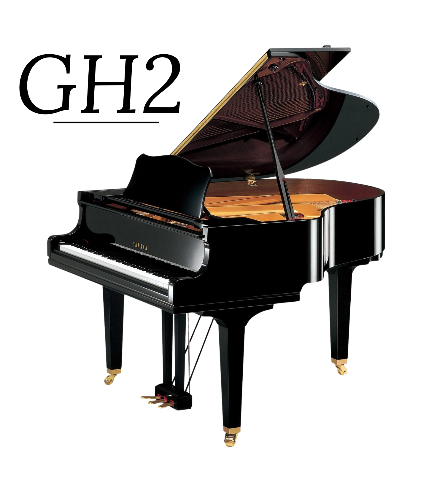 YAMAHA GH2 GRAND PIANO WITH LID UP