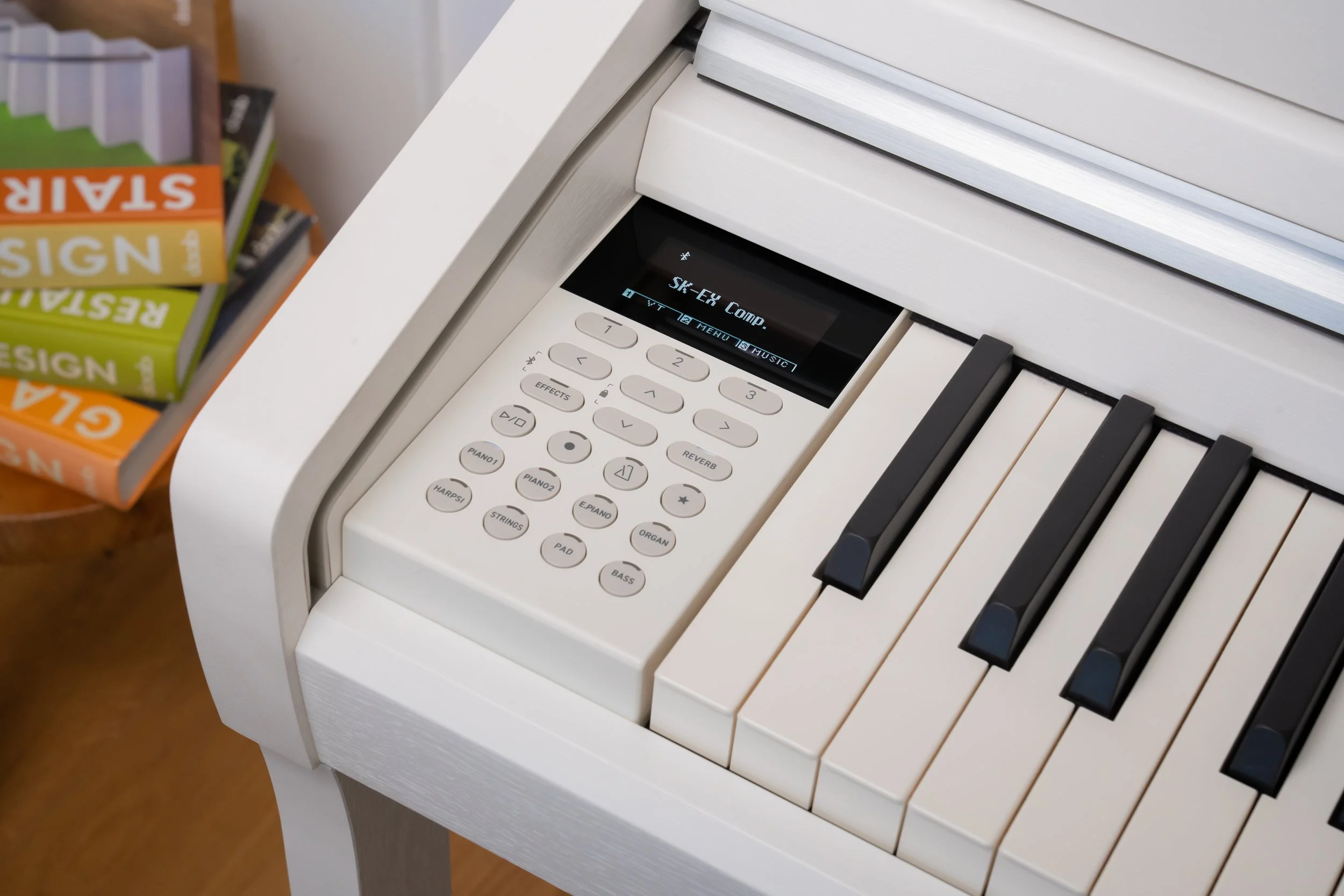 Kawai CA501 Digital Piano view of digital selection on cheekblock