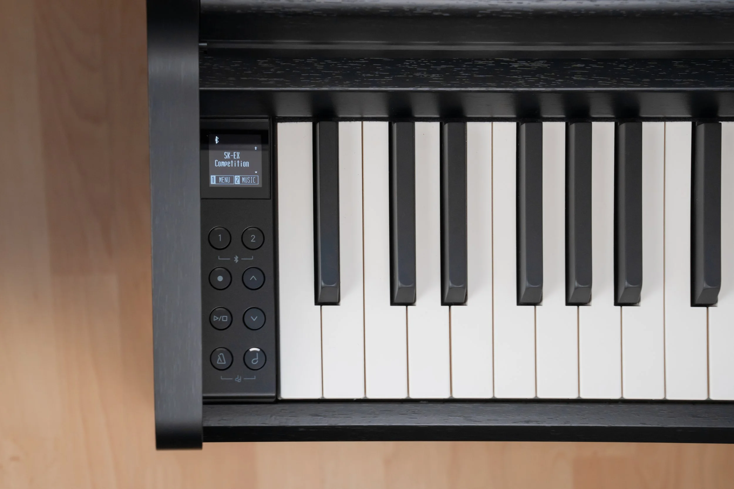 screen and buttons on the bass cheekblock of KAWAI CA401 digital piano