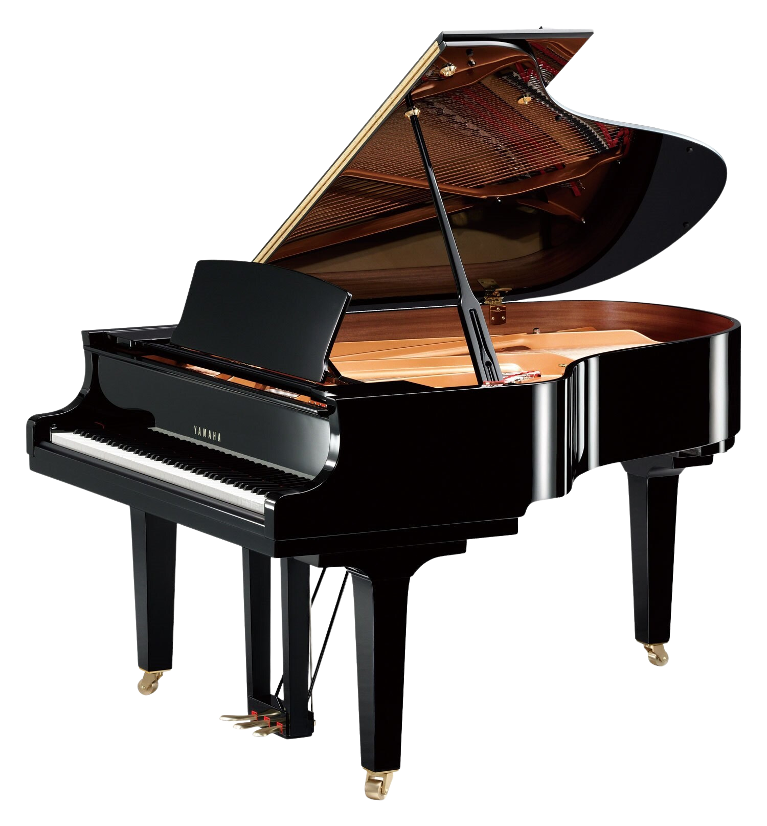 Yamaha CX3 Grand Piano White Background Lid Open