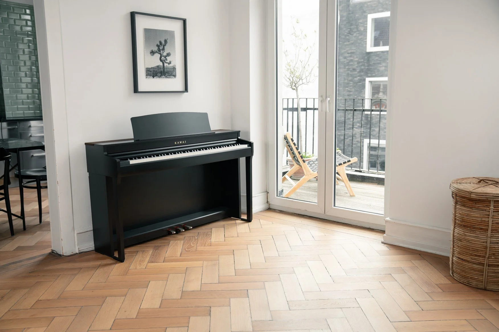 KAWAI CN301  in living room with wood floors
