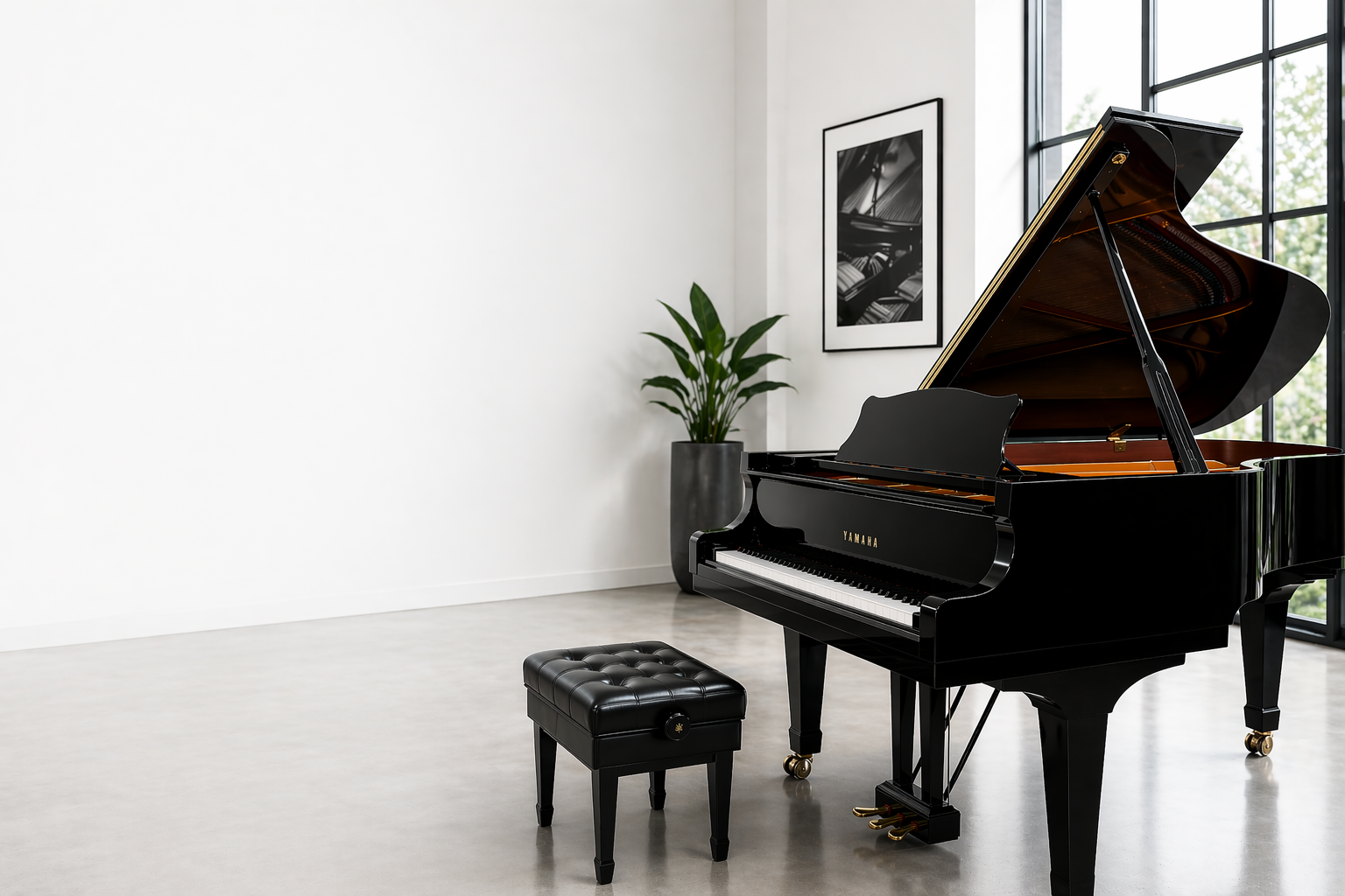 Yamaha Grand Piano In Living room