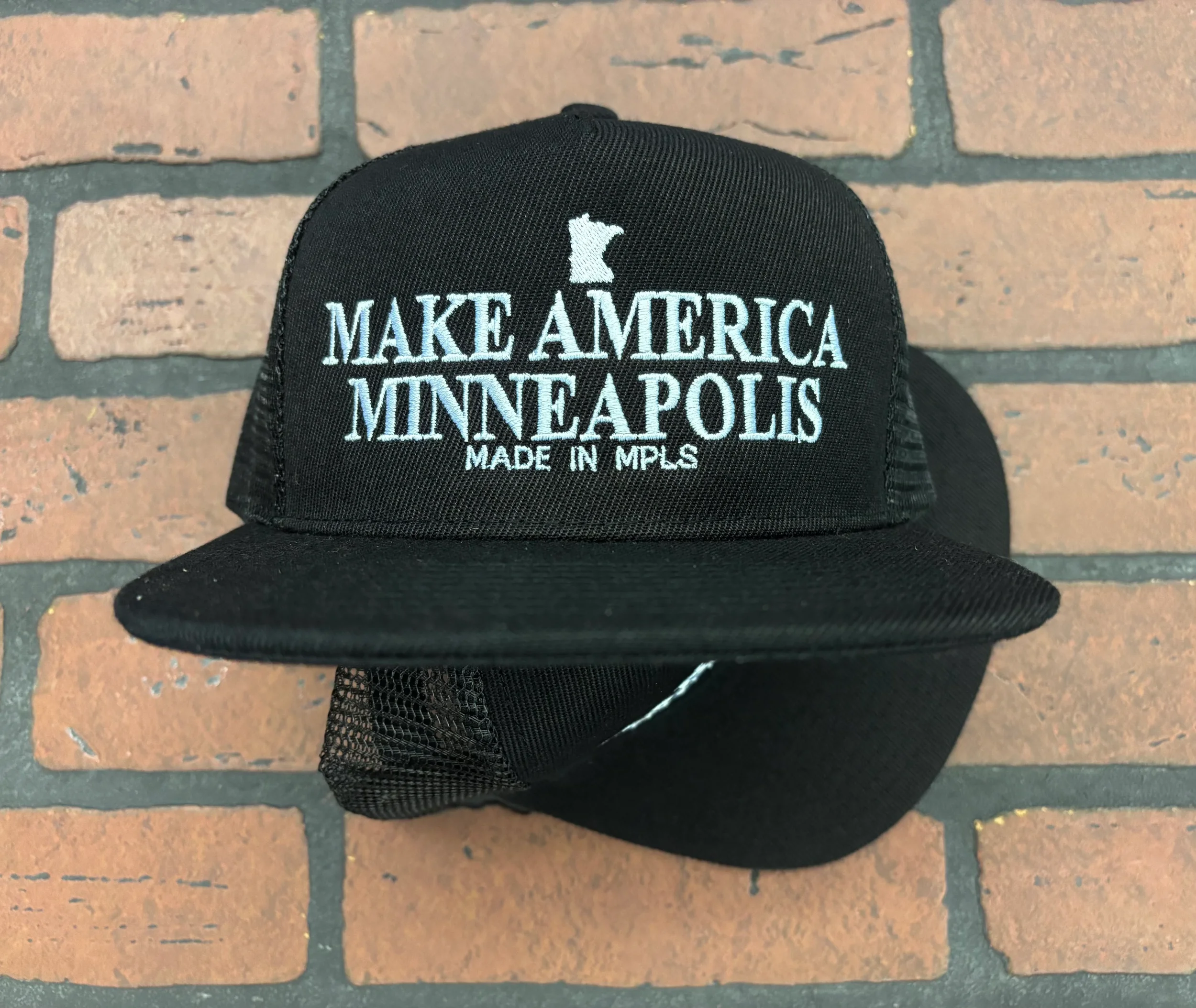 MAM Embroidered Flatbrim Mesh Trucker Hat