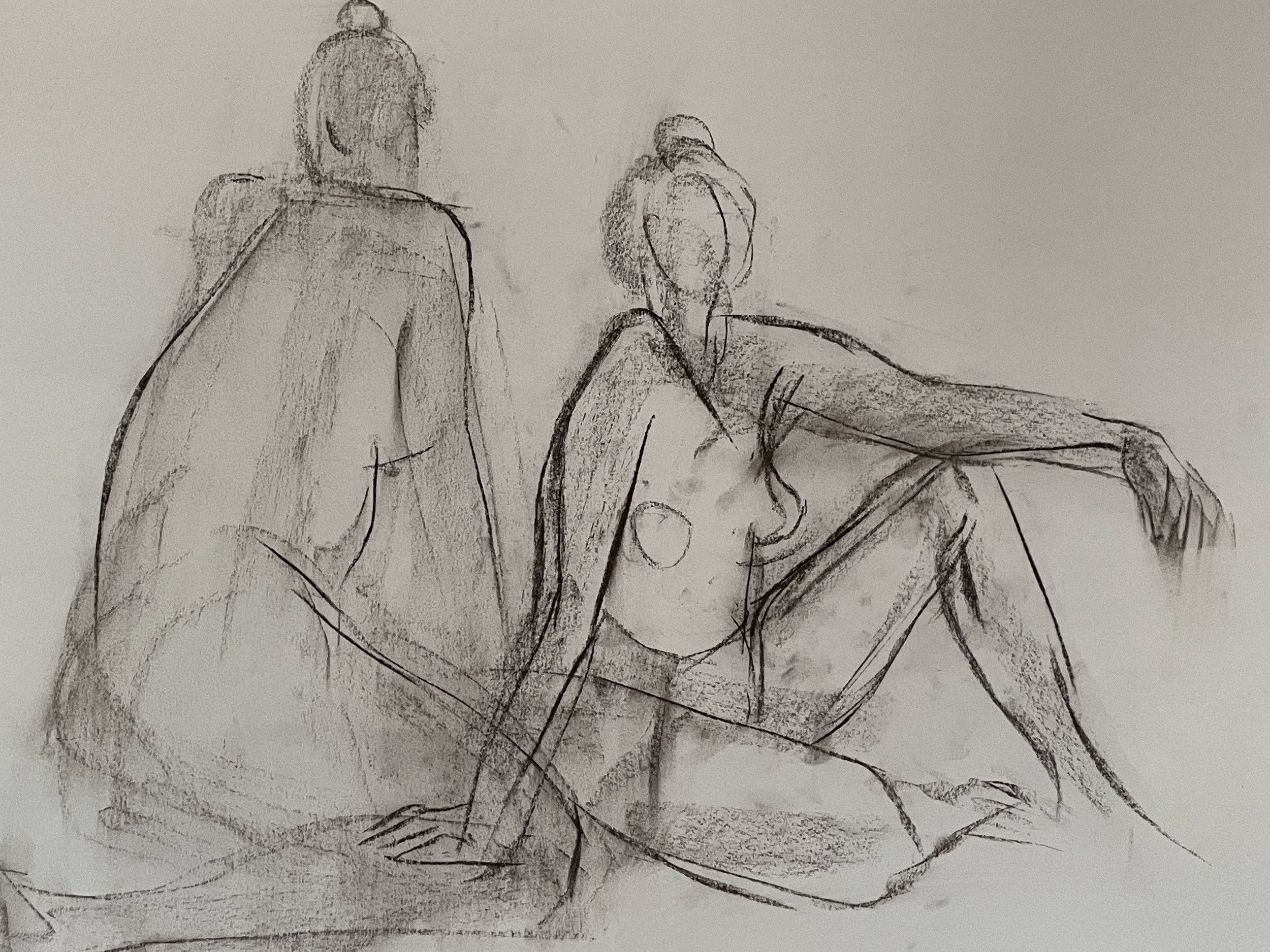 12.  Two nudes seated.