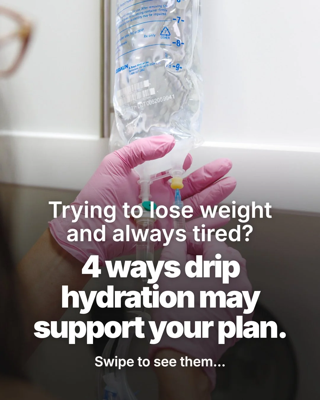 An IV drip won't melt fat. Here's what it can do. 💧

When you're working on weight loss, you're often eating less, moving more, and sometimes taking medication that curbs your appetite. That's a lot of change for your body. If you're not drinking en