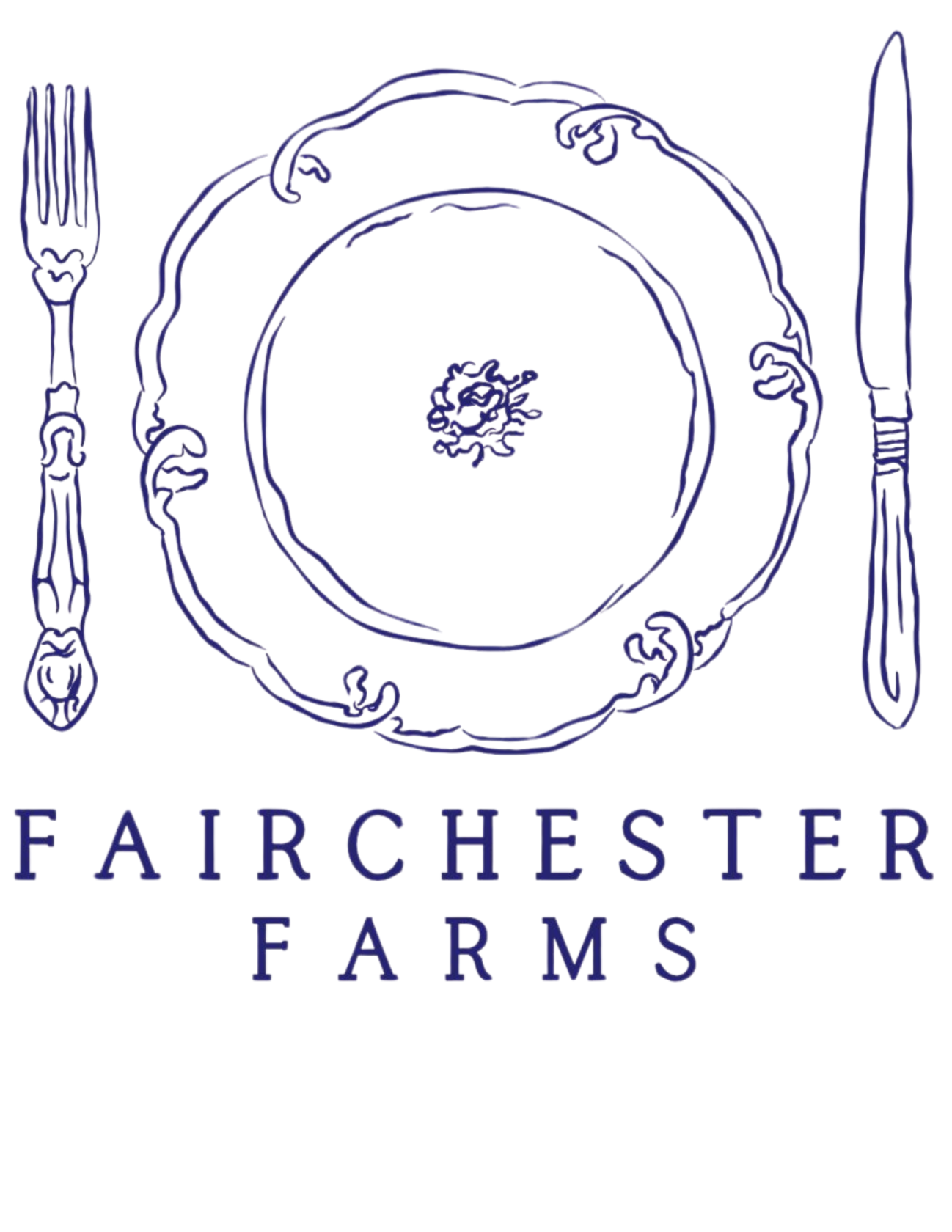 The logo of Farrell's Farms, featuring a horseshoe with a horse head silhouette in the center, surrounded by decorative elements, with the name 'Farrell's Farms' below.