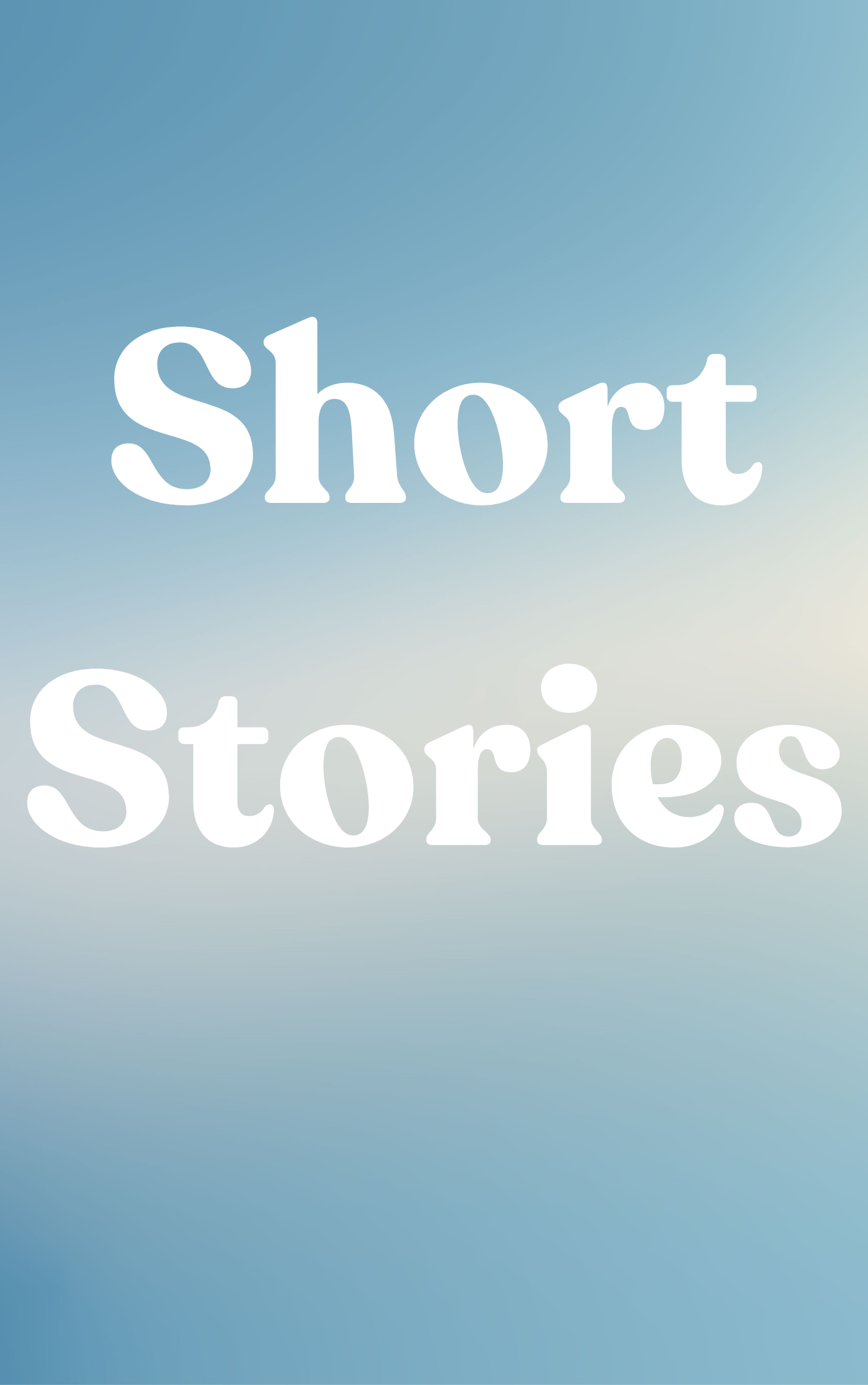 Text overlay on a gradient background reading 'Short Stories'.