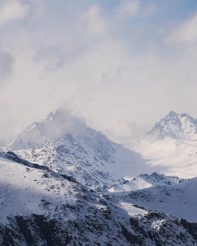 snowy mountains