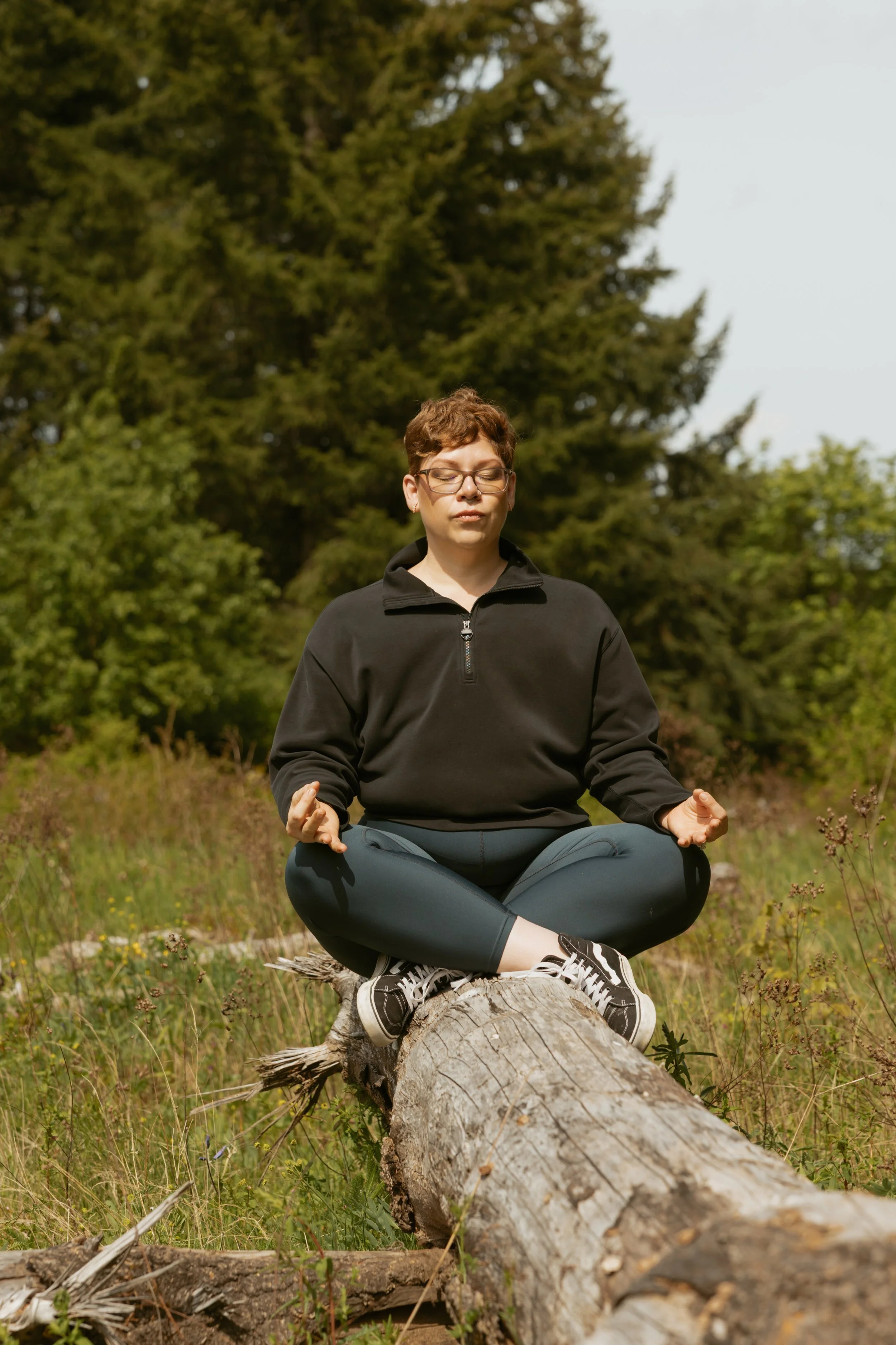 Heather practicing gentle mobility after cancer treatment
