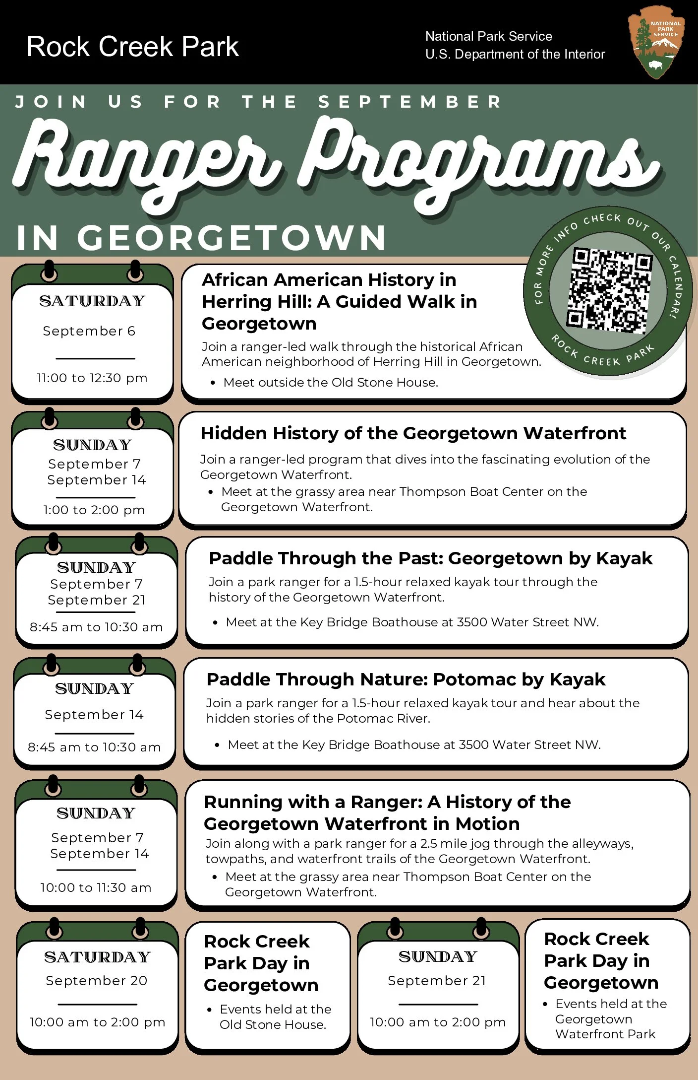 September Ranger Programs