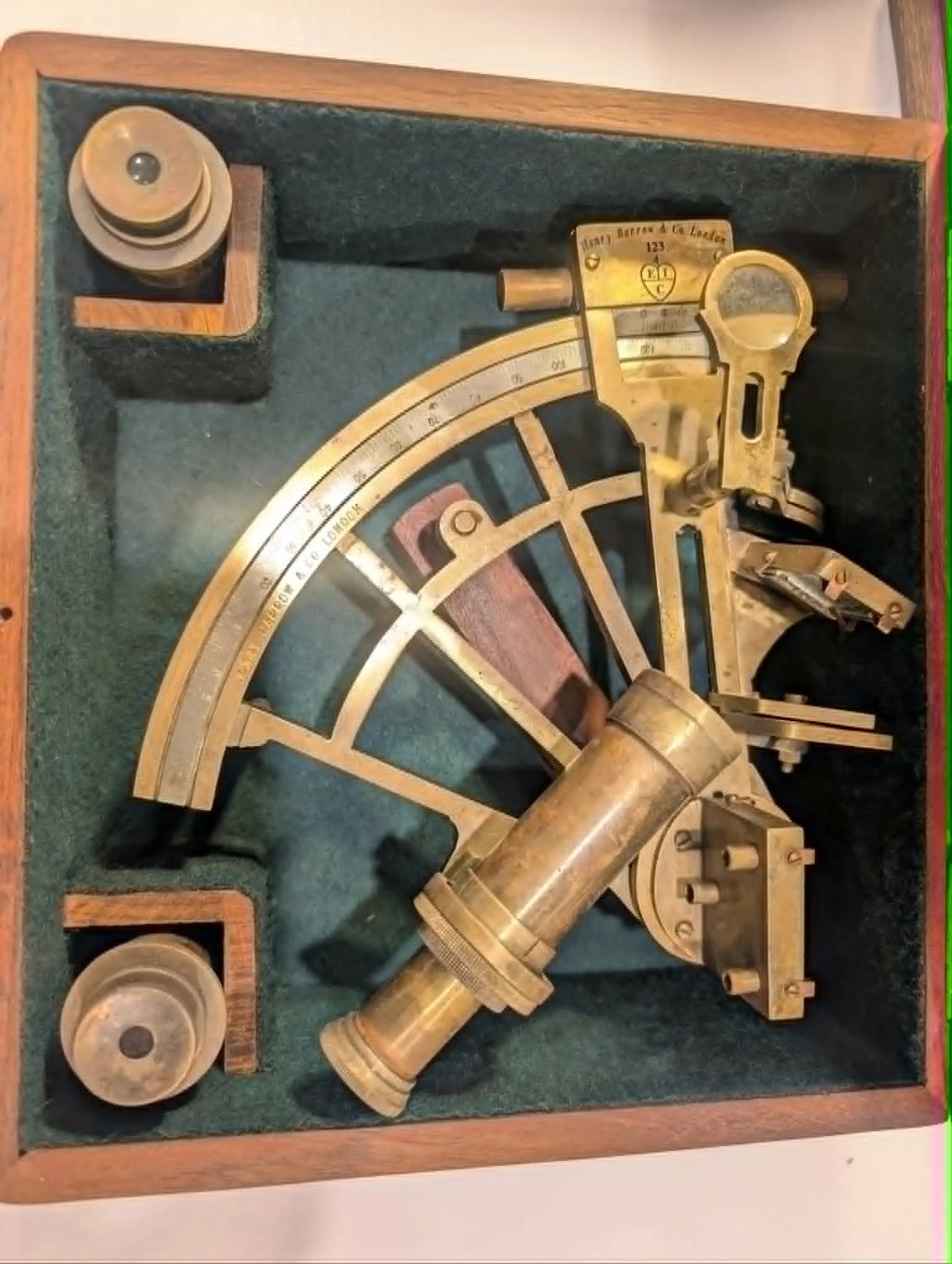 Antique Brass Maritime Sextant (reproduction)