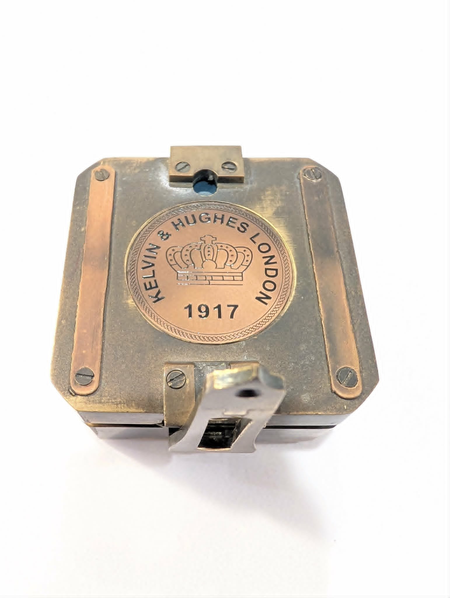 Antique style Brass Compass by Kelvin & Hughes