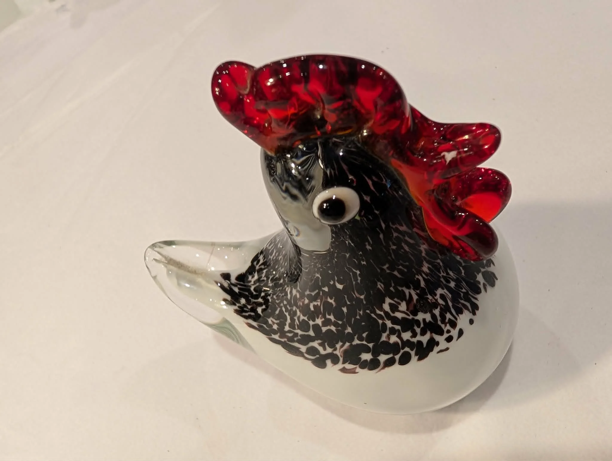 Handcrafted Glass Rooster Figurine RIKARO