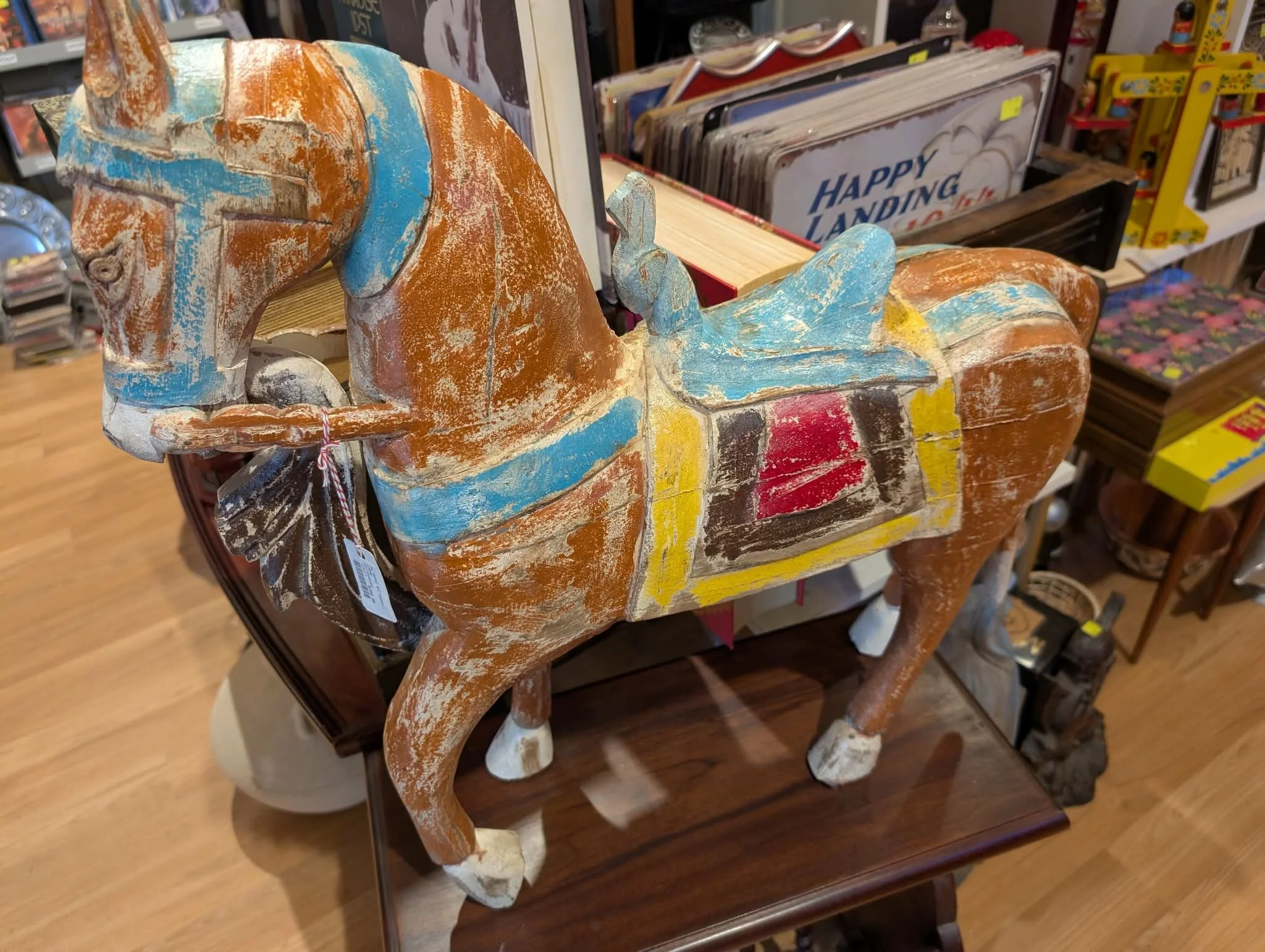 Vintage Handcrafted Wooden Horse statue