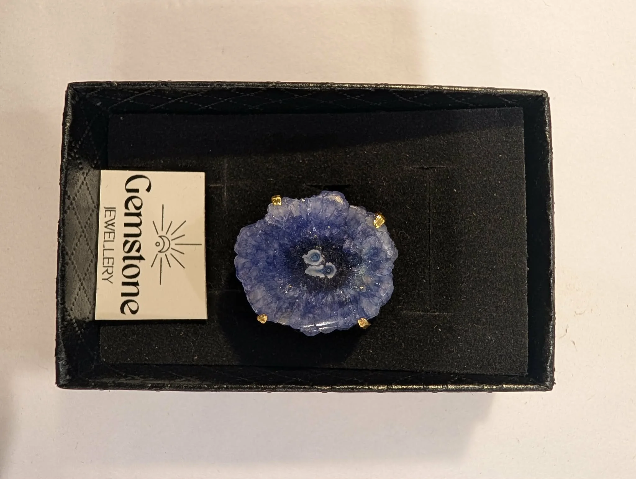 Blue Gemstone Adjustable Ring