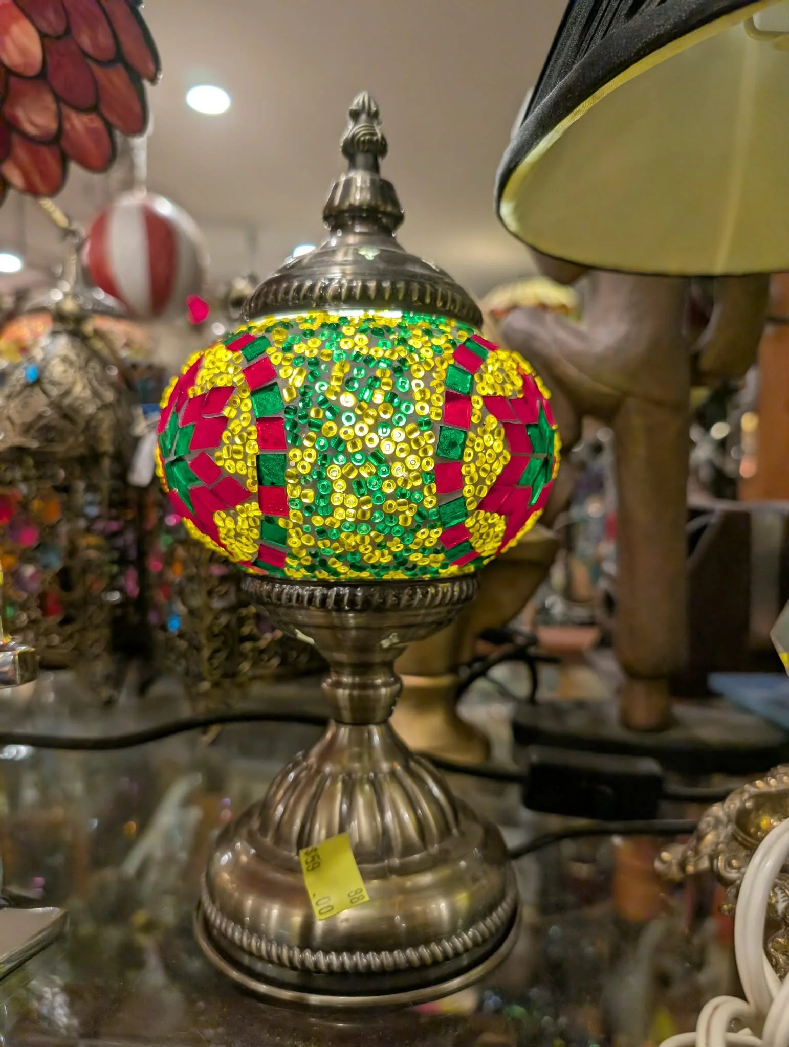 Mosaic Beaded Table Lamp