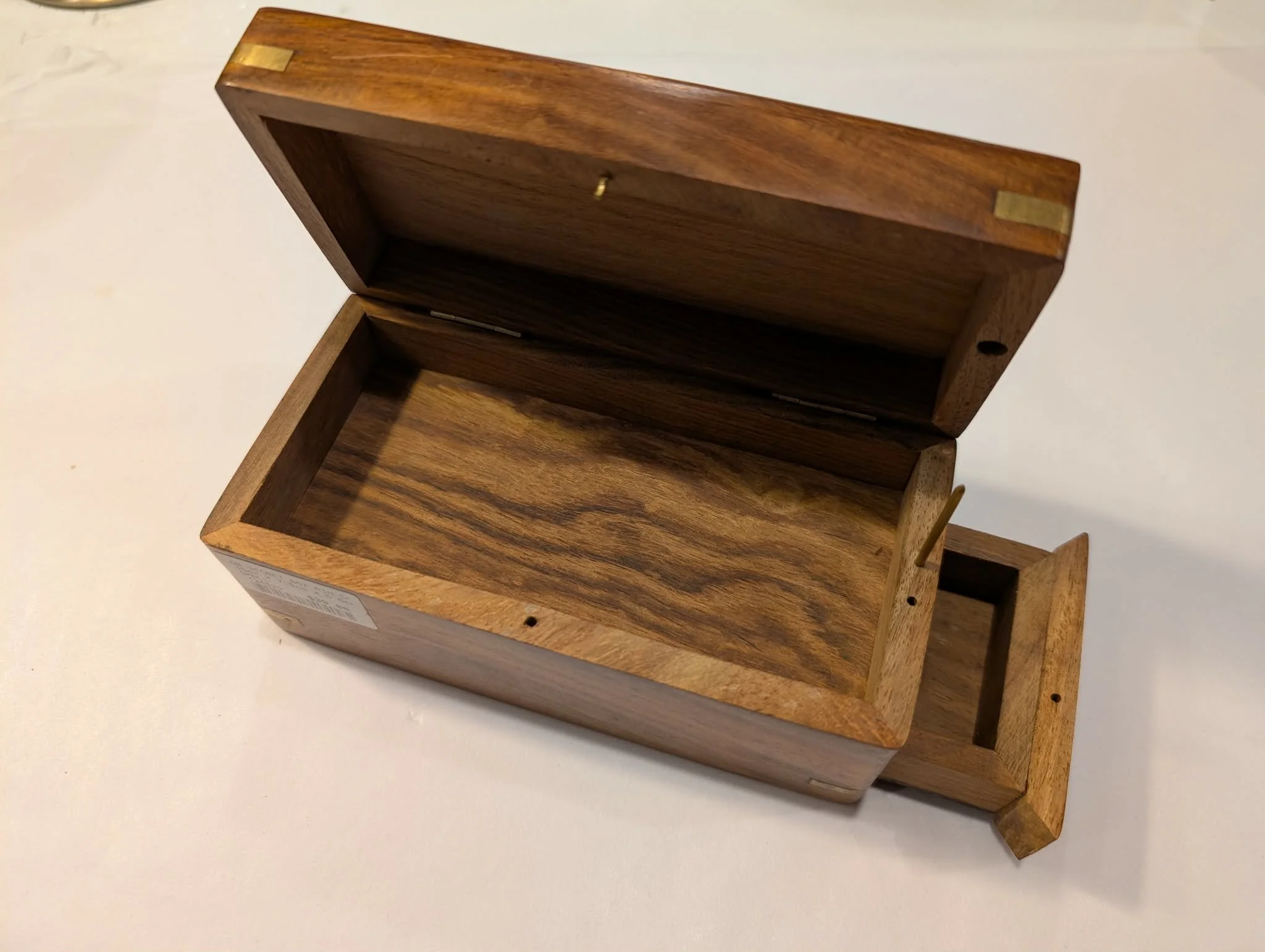 Artisanal Wooden Secret Compartment Box