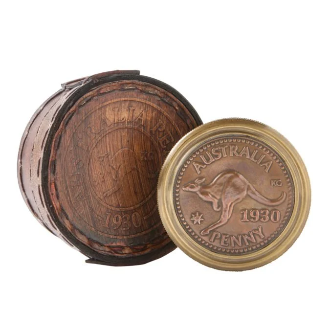 Vintage-Style Australian Penny Compass