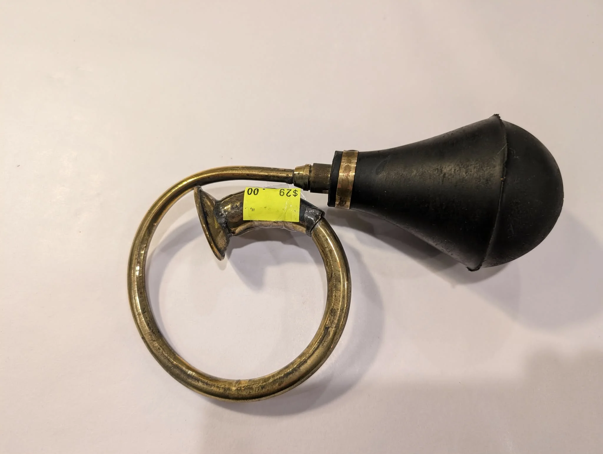 Classic Brass Bicycle Horn with Rubber Bulb