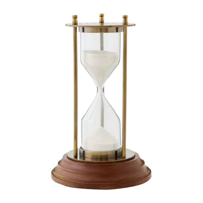 Exquisite 5-Minute Sand Timer with Acacia Wood Stand