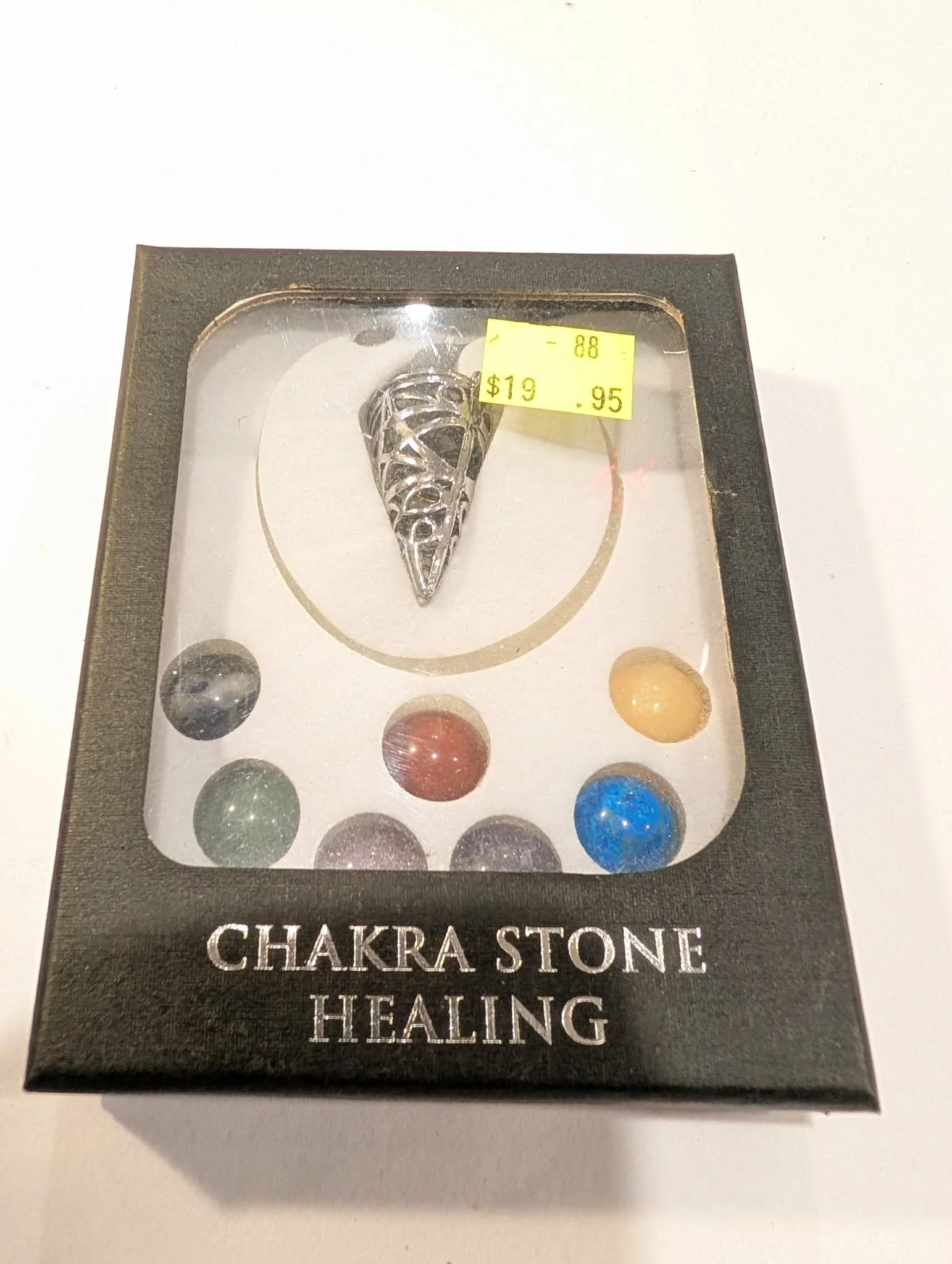 Chakra Stone Healing Set with Pendulum