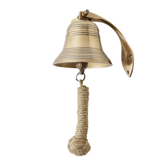 Handcrafted 4″ Nautical Ships Bell with Rope Pull