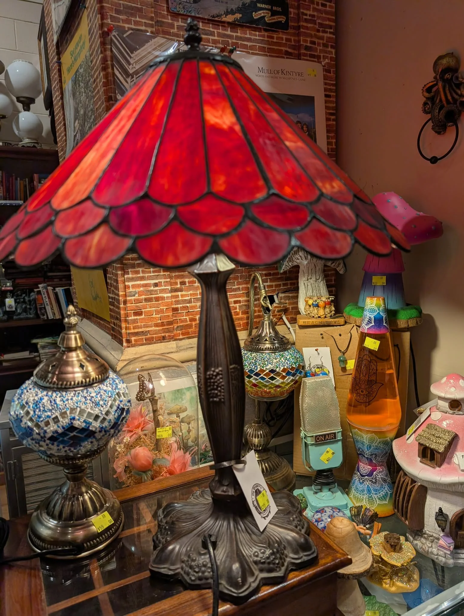 Vintage Stained Glass Table Lamp