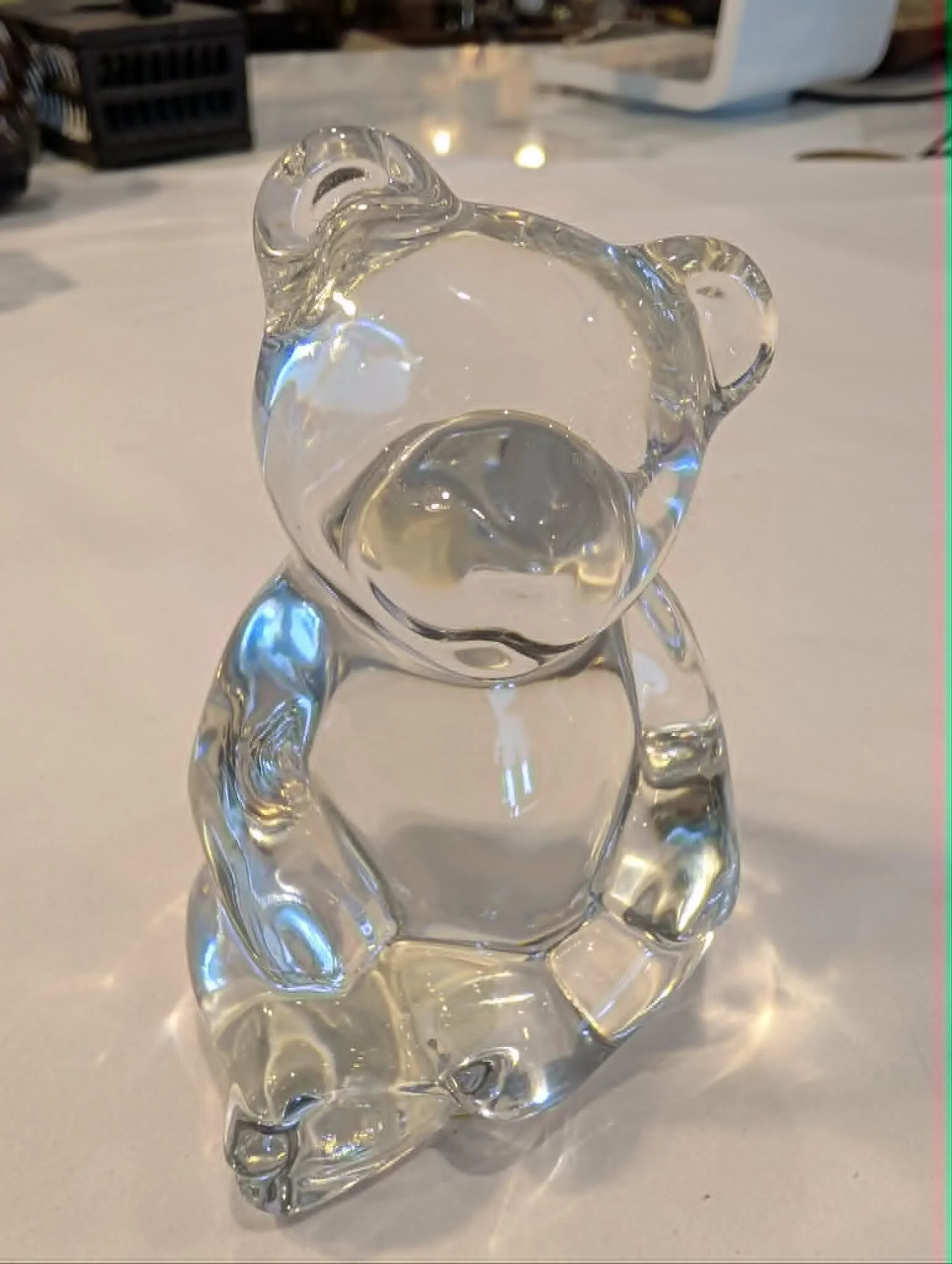 Clear Glass Bear Figurine