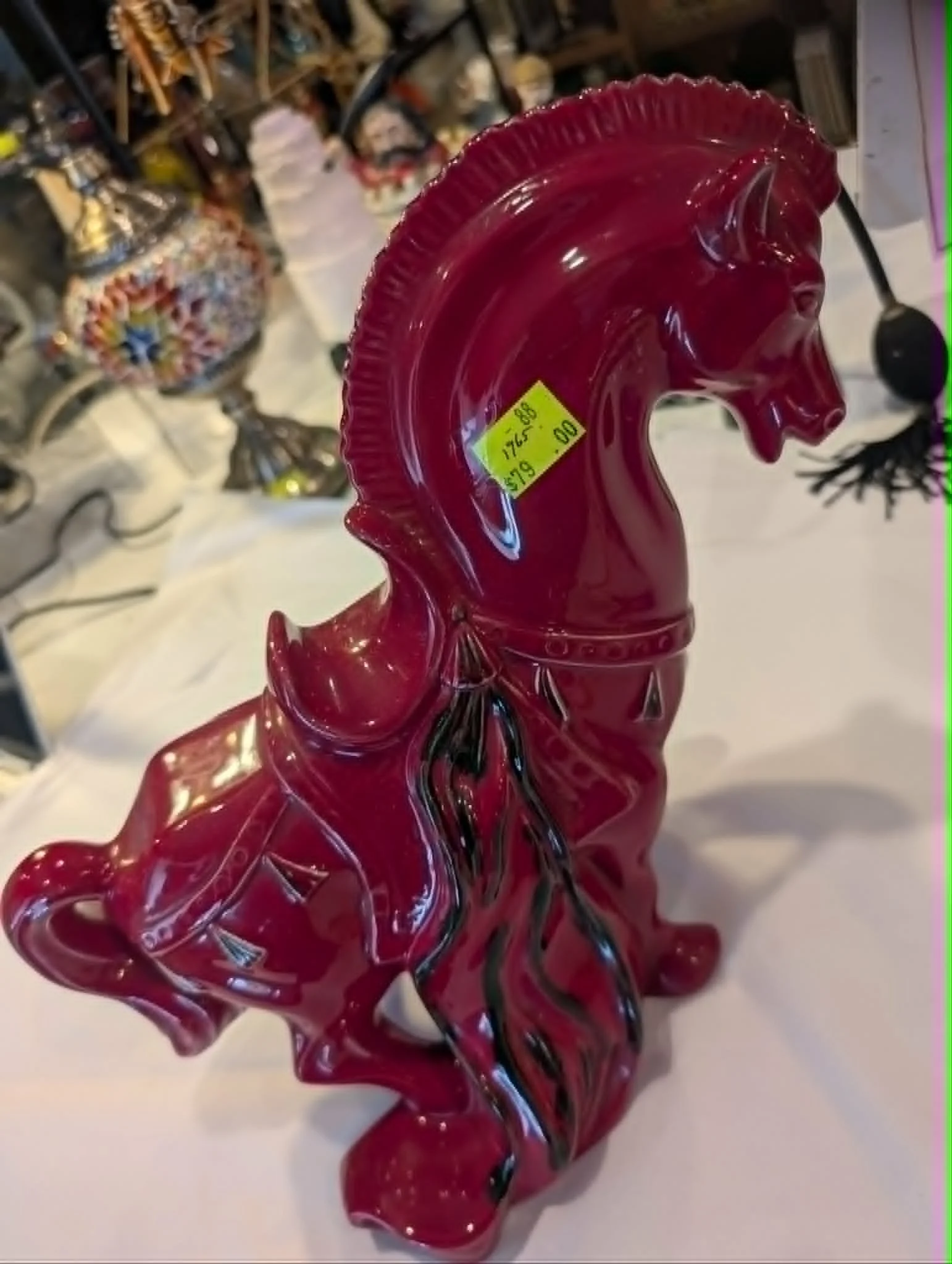 Red Ceramic Horse Sculpture (1965)