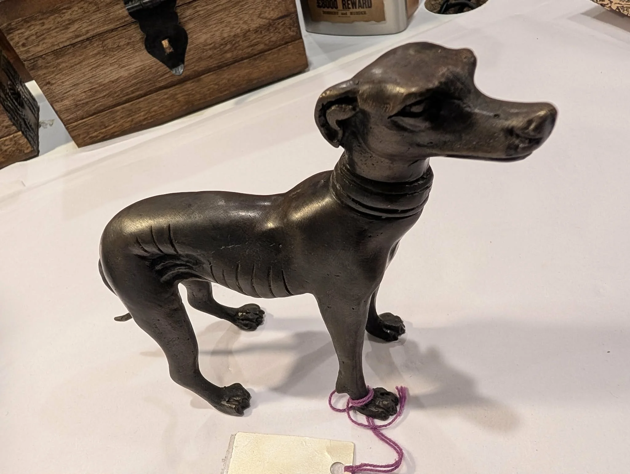 Elegant BRONZE Dog Sculpture