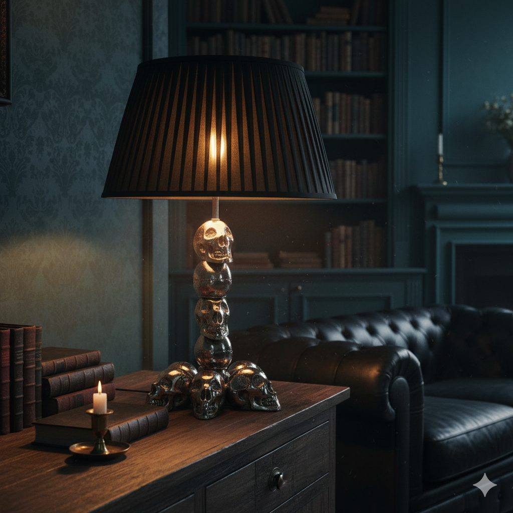 Stacked Skulls Lamp 50 x 30 x 30 cms