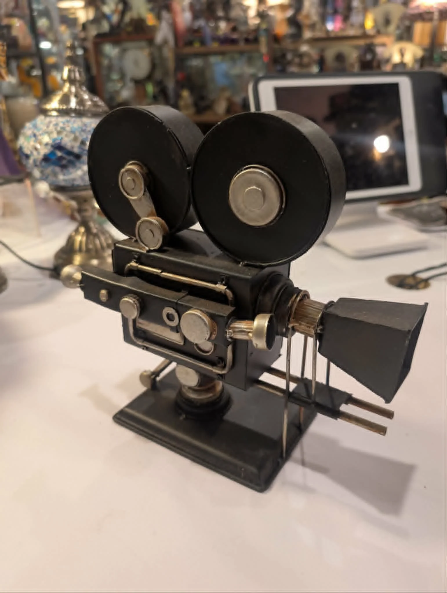 Vintage Film Reel Camera Replica Handmade TIN.