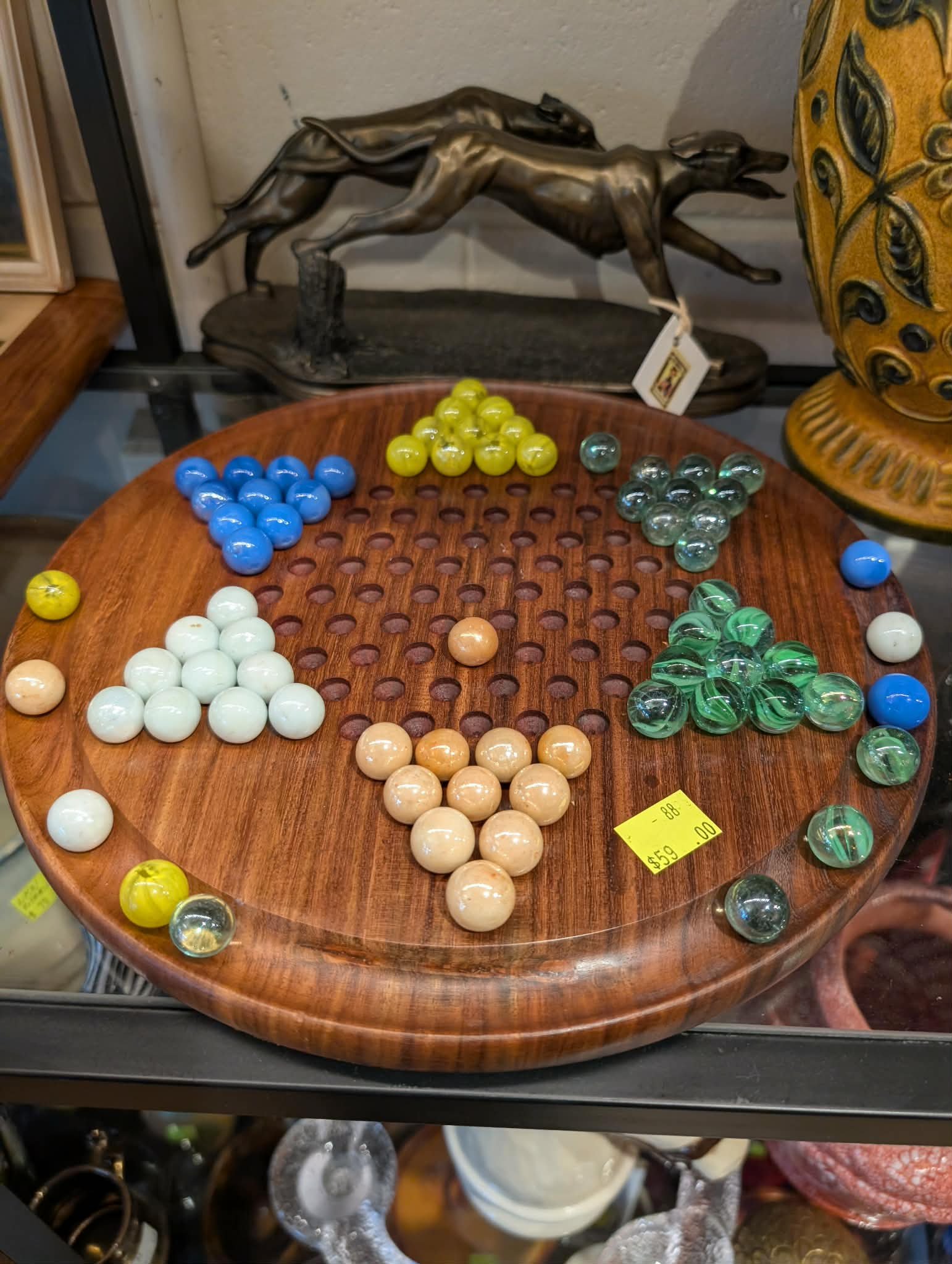 Exquisite Wooden Marble "chinese checkers" Set