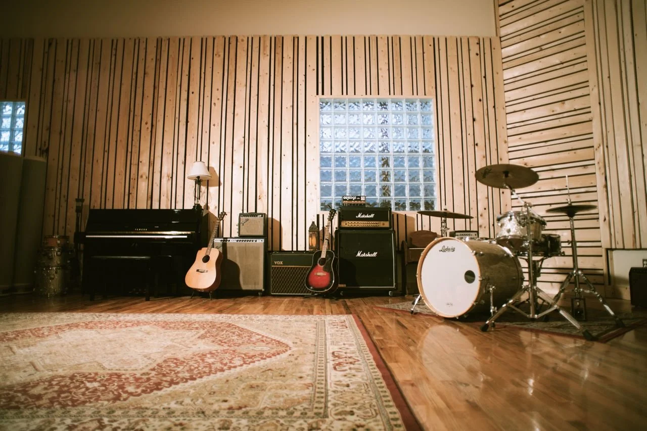 Virtue and Vice Studios Live Room Neve Console Live Room Drums Marshall Orange Fender Ampeg