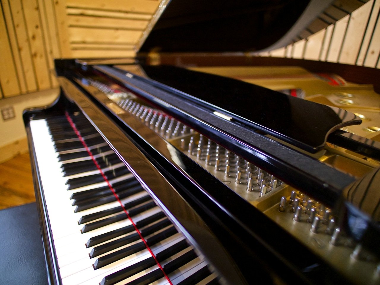 Virtue and Vice Studios Live Room Neve Console Yamaha C3 Grand Piano