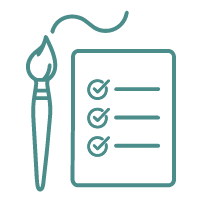 A checklist with a pen next to it, showing four items with checkmarks