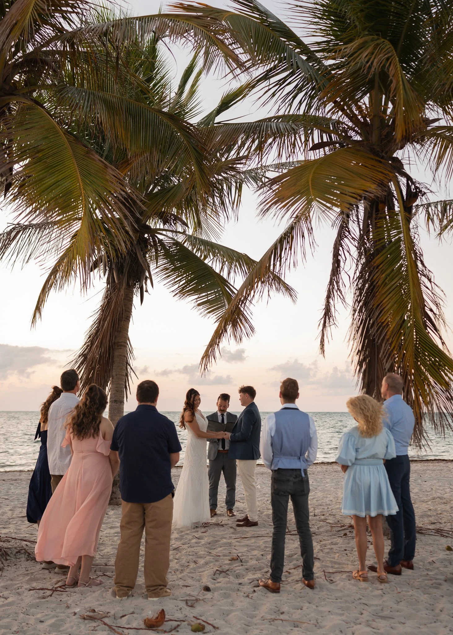An elopement ceremony on the beach
