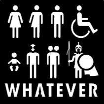 Icons of a woman, a man, a person in a wheelchair, a person with a cane, a person in a wheelchair, and two people, with the word 'WHATEVER' below.