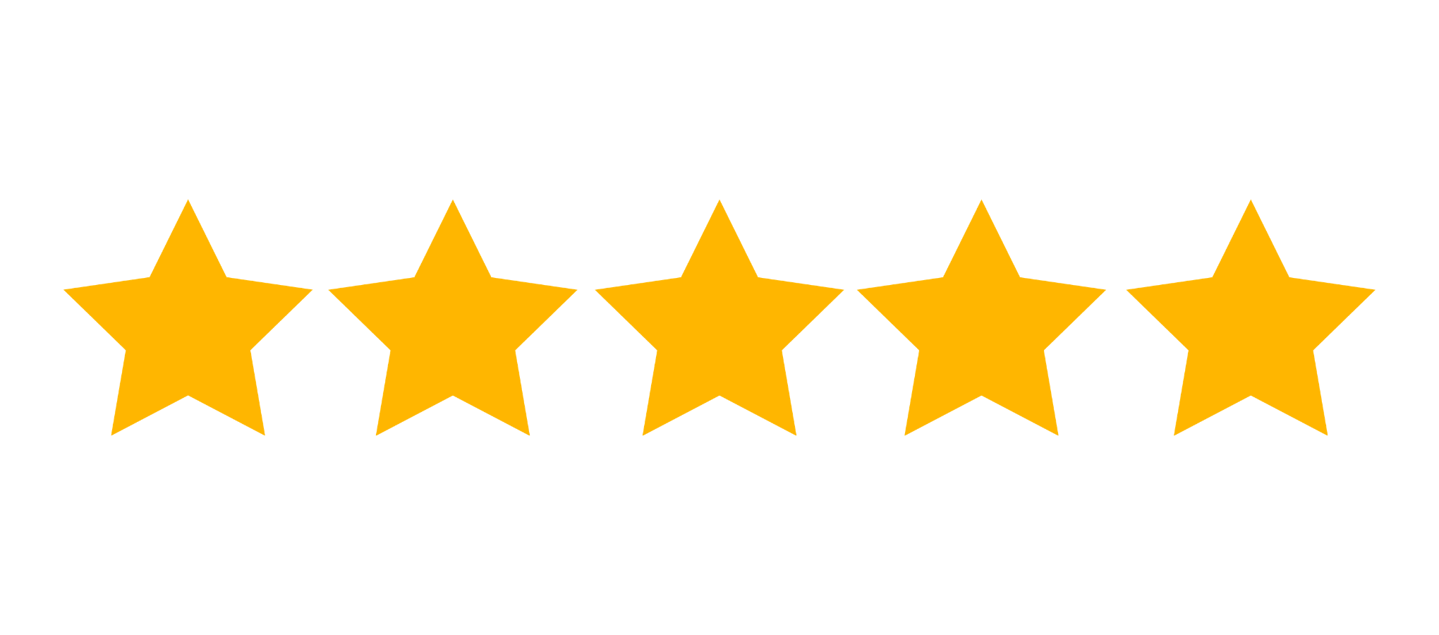 Five gold stars with a rating of 4.5 out of 5.