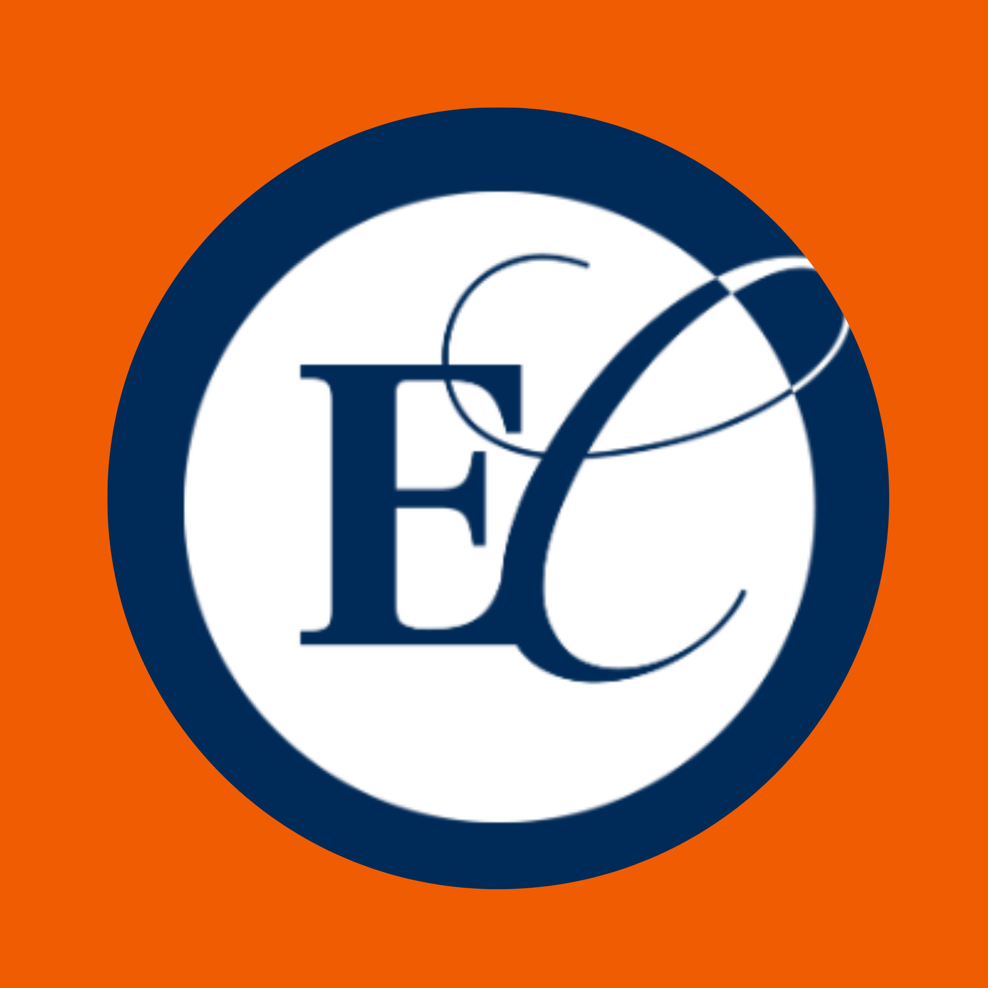 Close-up of the Twitter logo on an orange background.