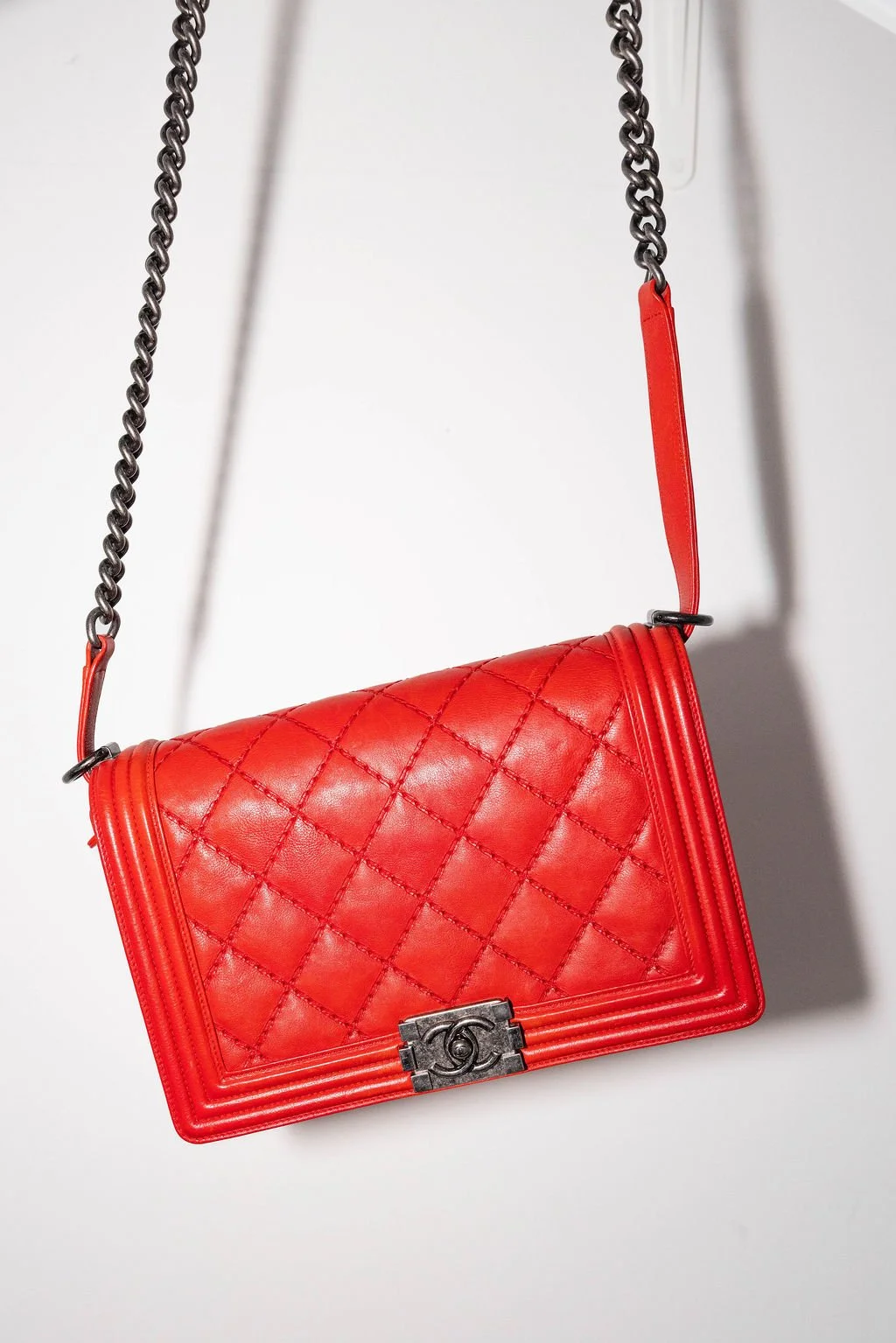 Chanel Red Large Boy Bag