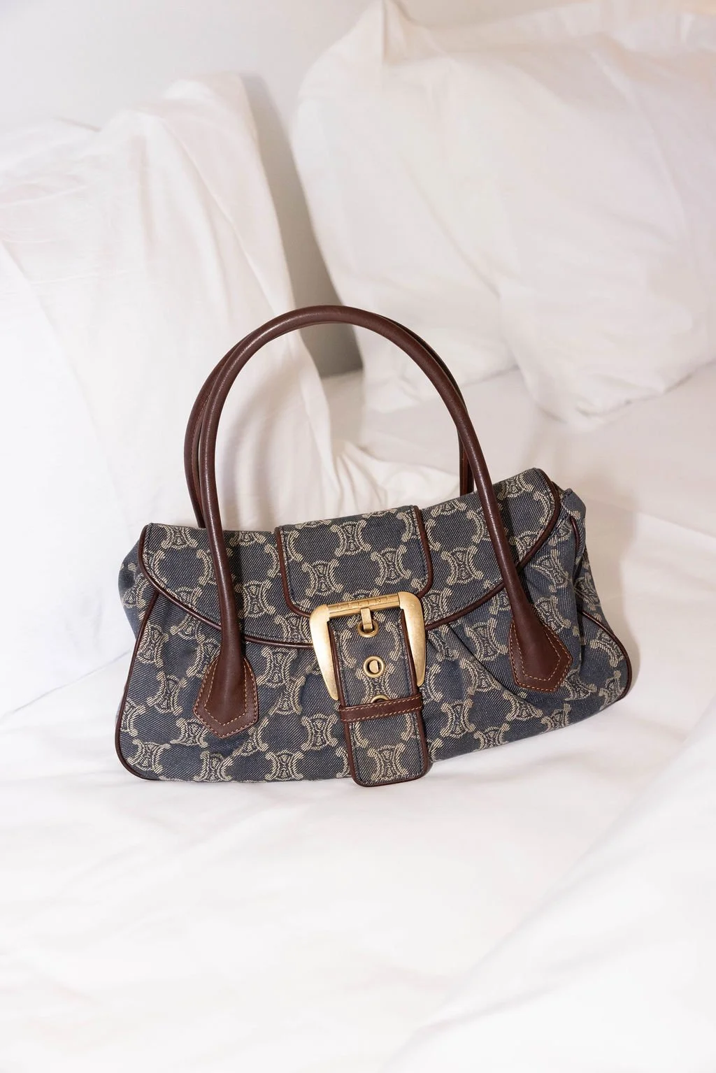 Celine Paris Macadam Denim shoulder bag