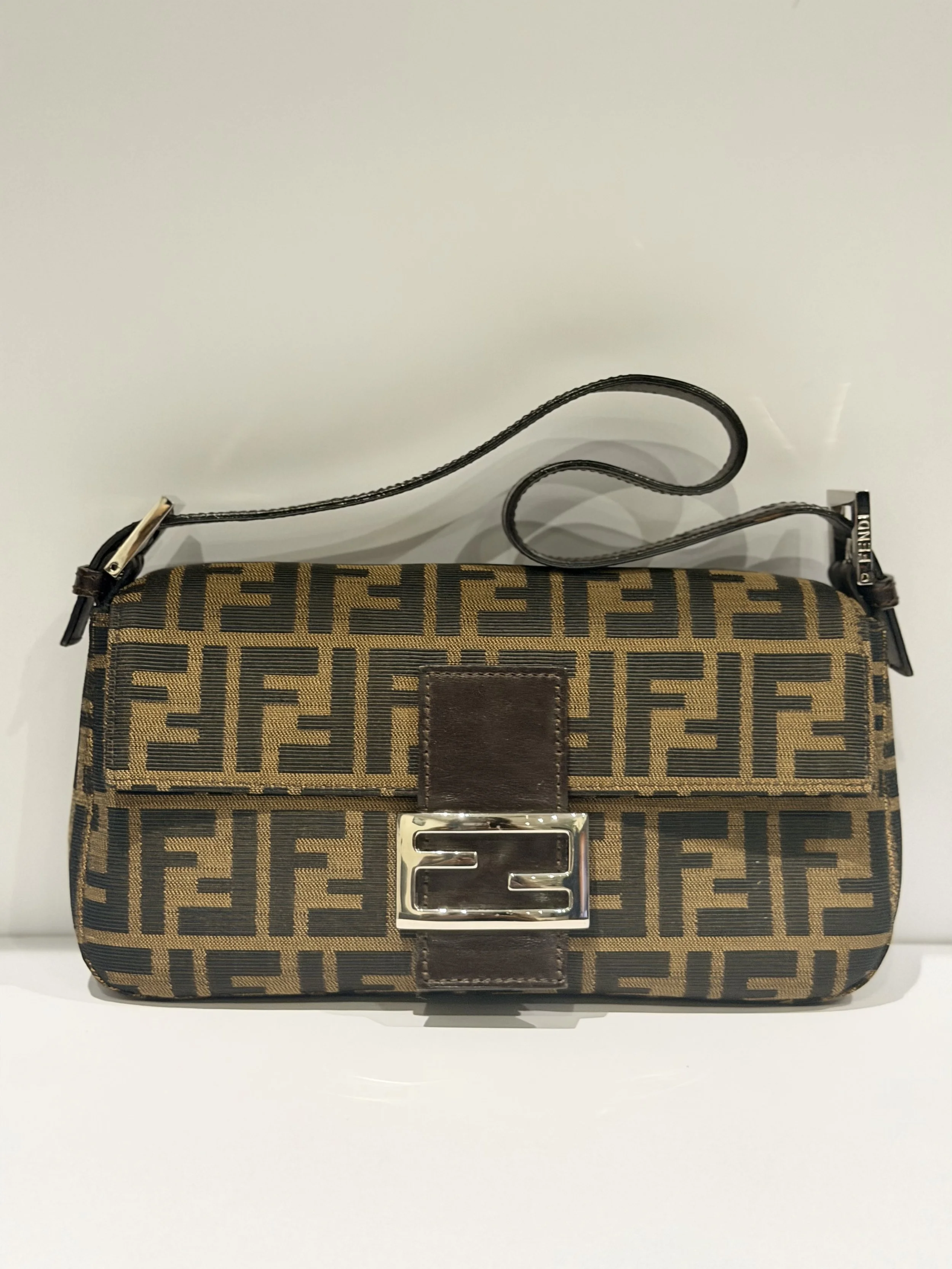 Fendi Zucca Baguette Handbag