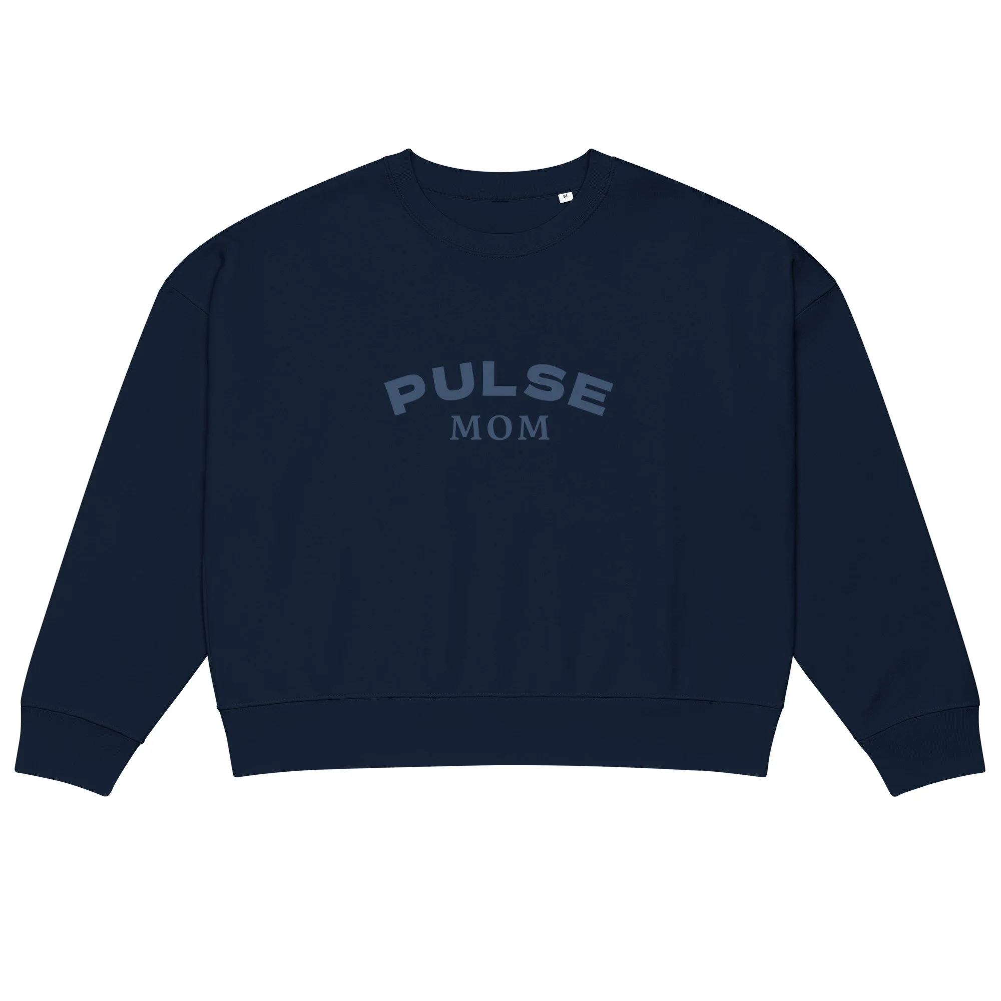 PULSE MOM NAVY oganic crew neck sweatshirt