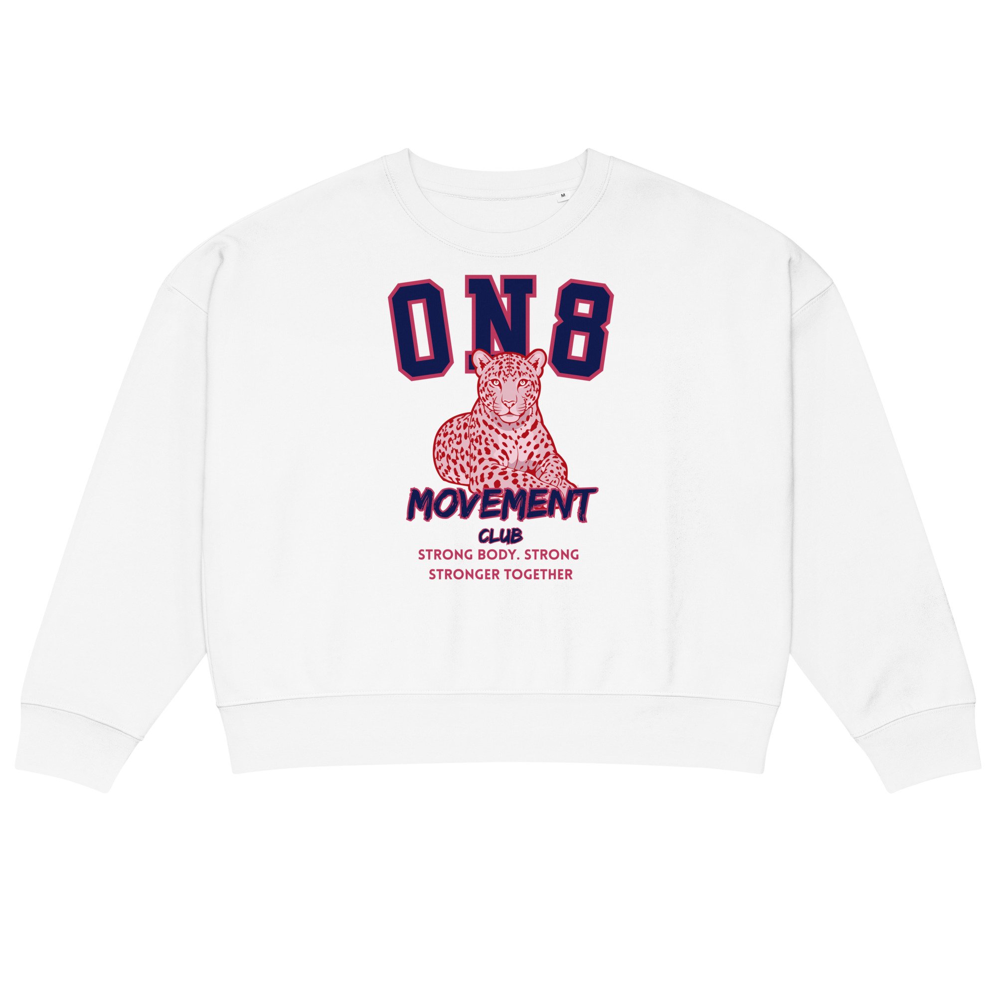 Cheetah Movement cropped crew neck sweatshirt