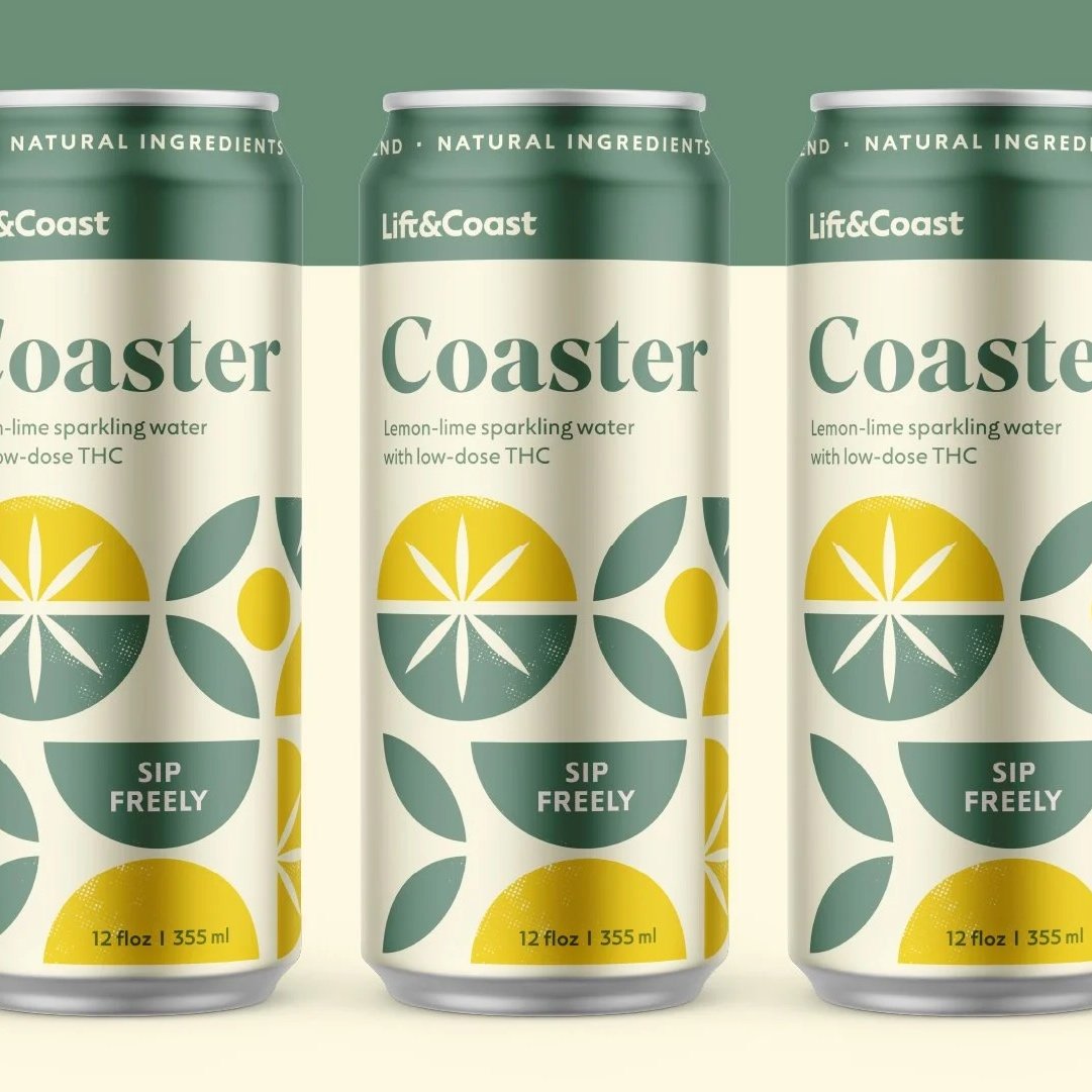 Lift &amp; Coast seltzer beverage package logo cans graphic design (Copy)